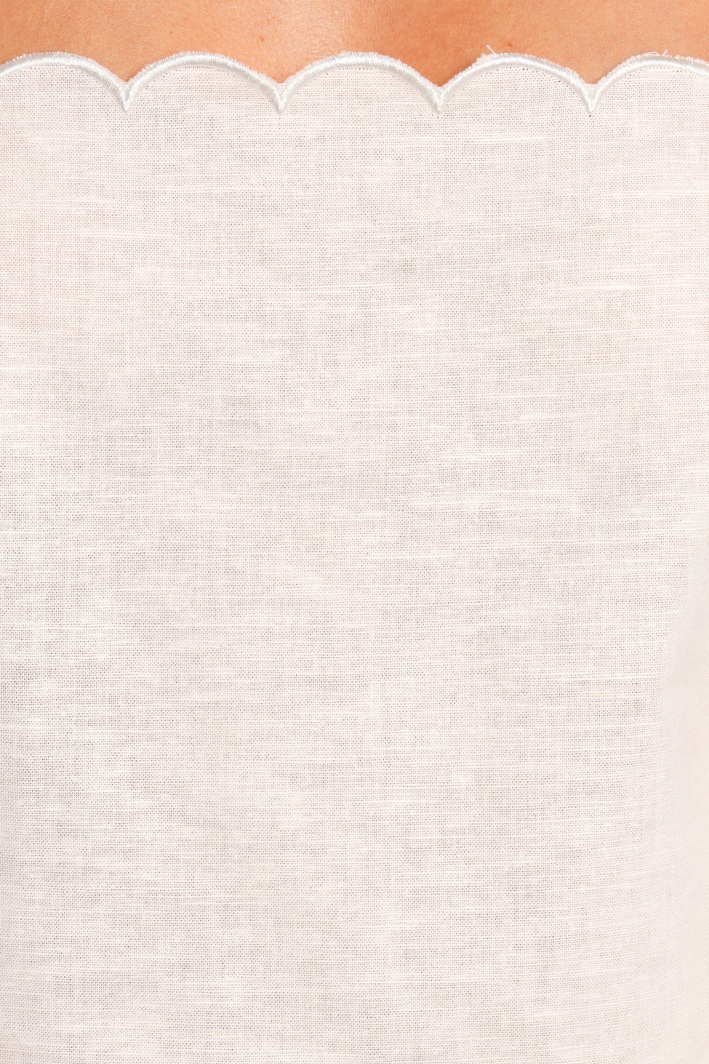 SETS Castiel Scalloped Short Set - White