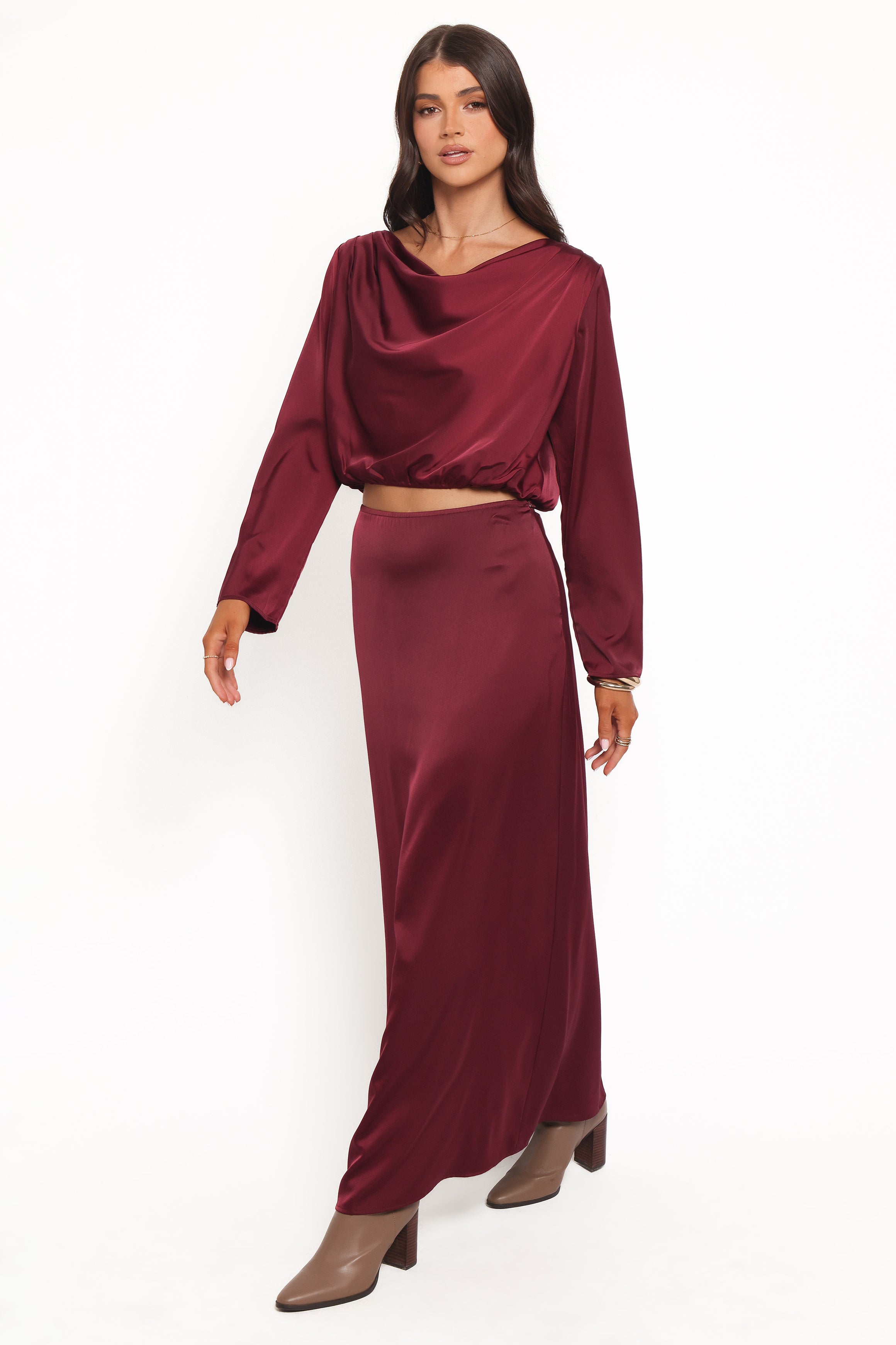 SETS Catherine Skirt Set - Burgundy
