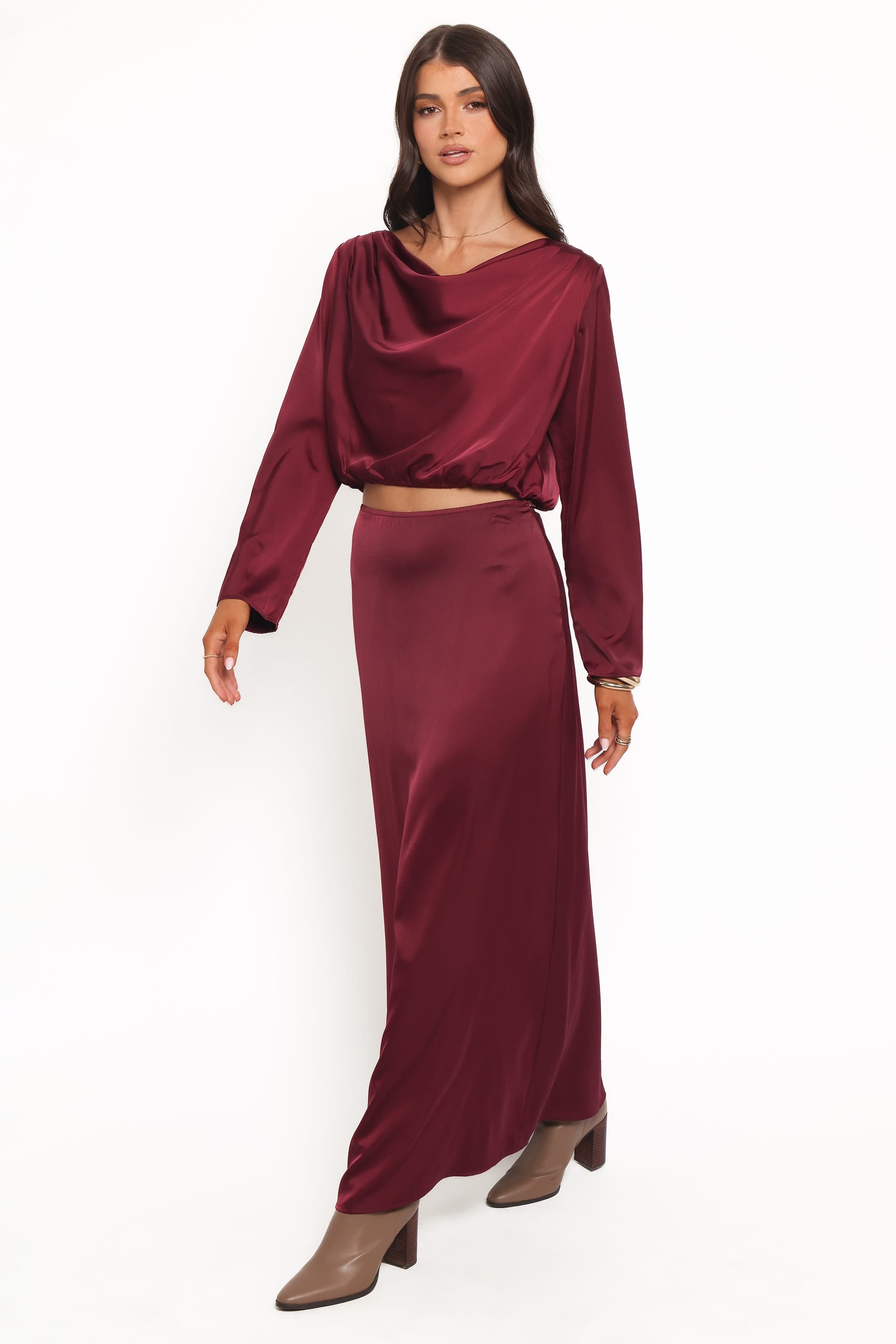 SETS Catherine Skirt Set - Burgundy