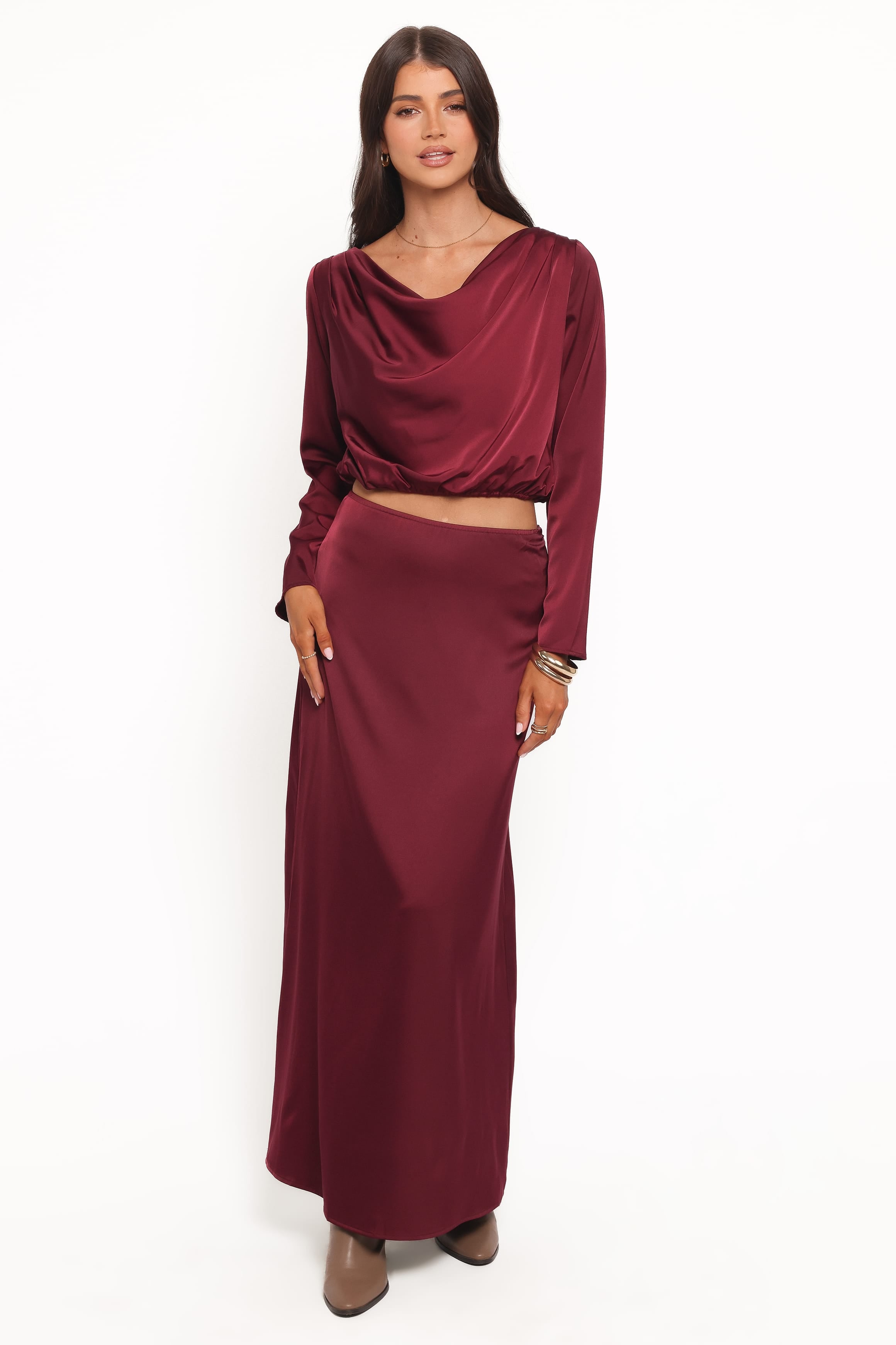 SETS Catherine Skirt Set - Burgundy