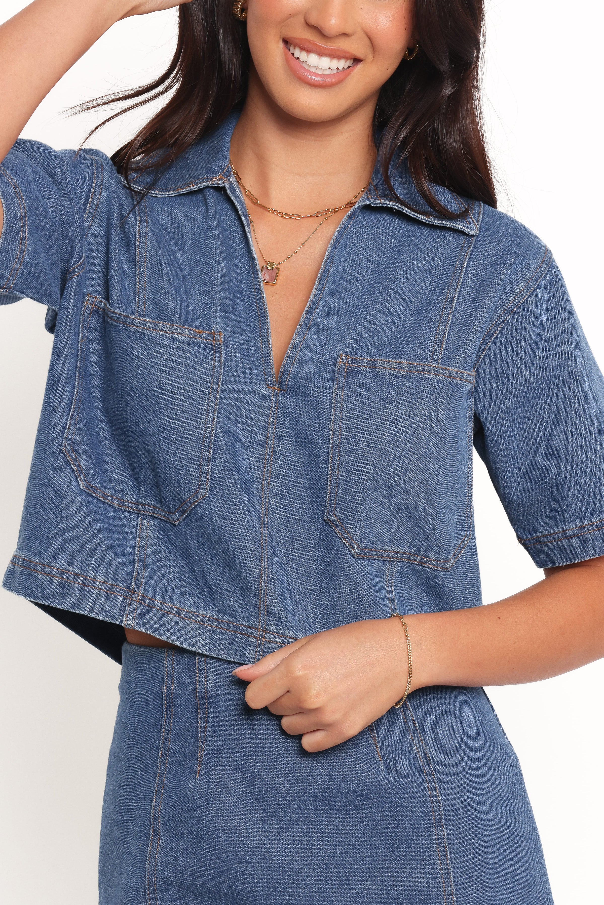 SETS Cera Two Piece Set - Medium Denim