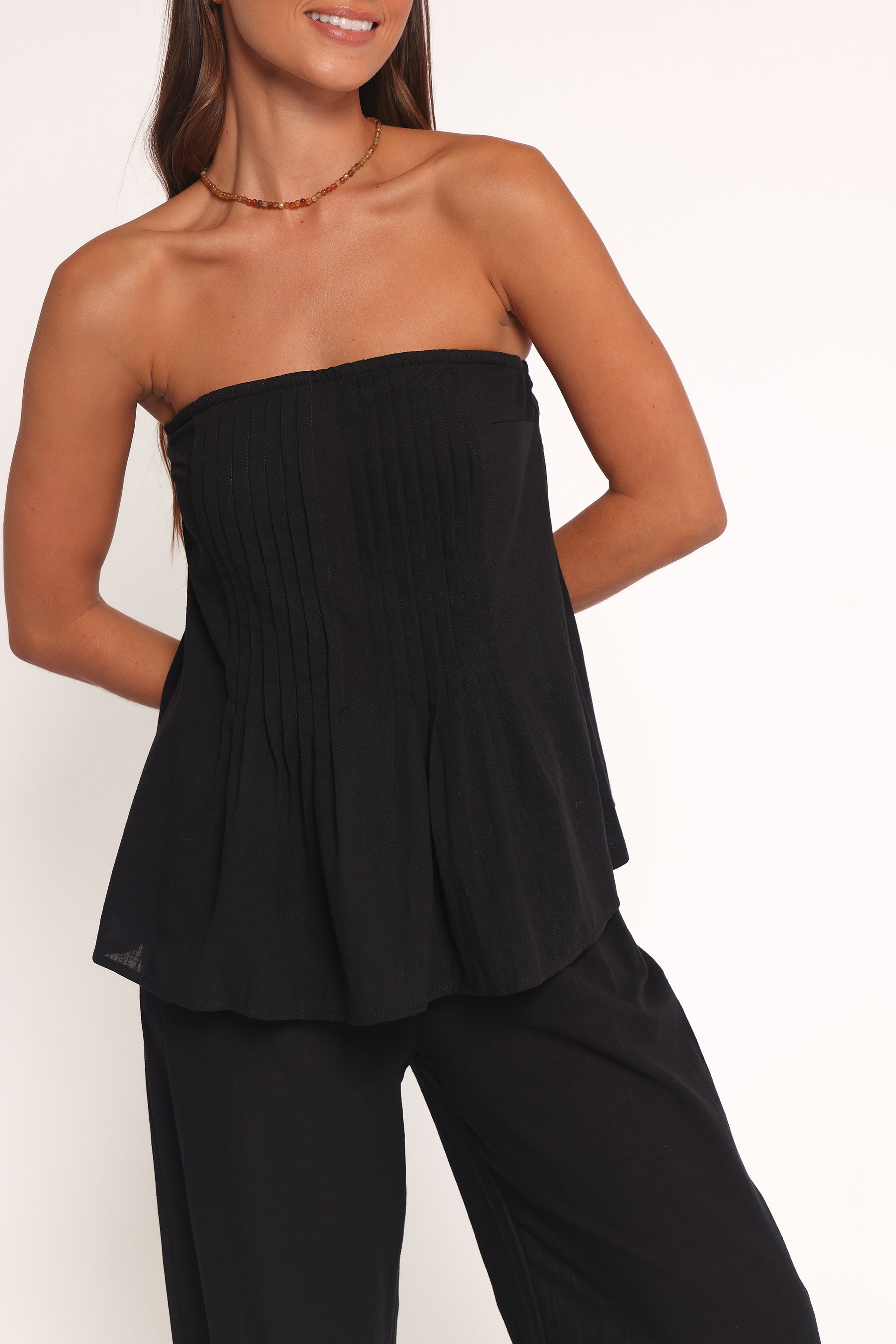 SETS Charlie Strapless Pant Set - Black