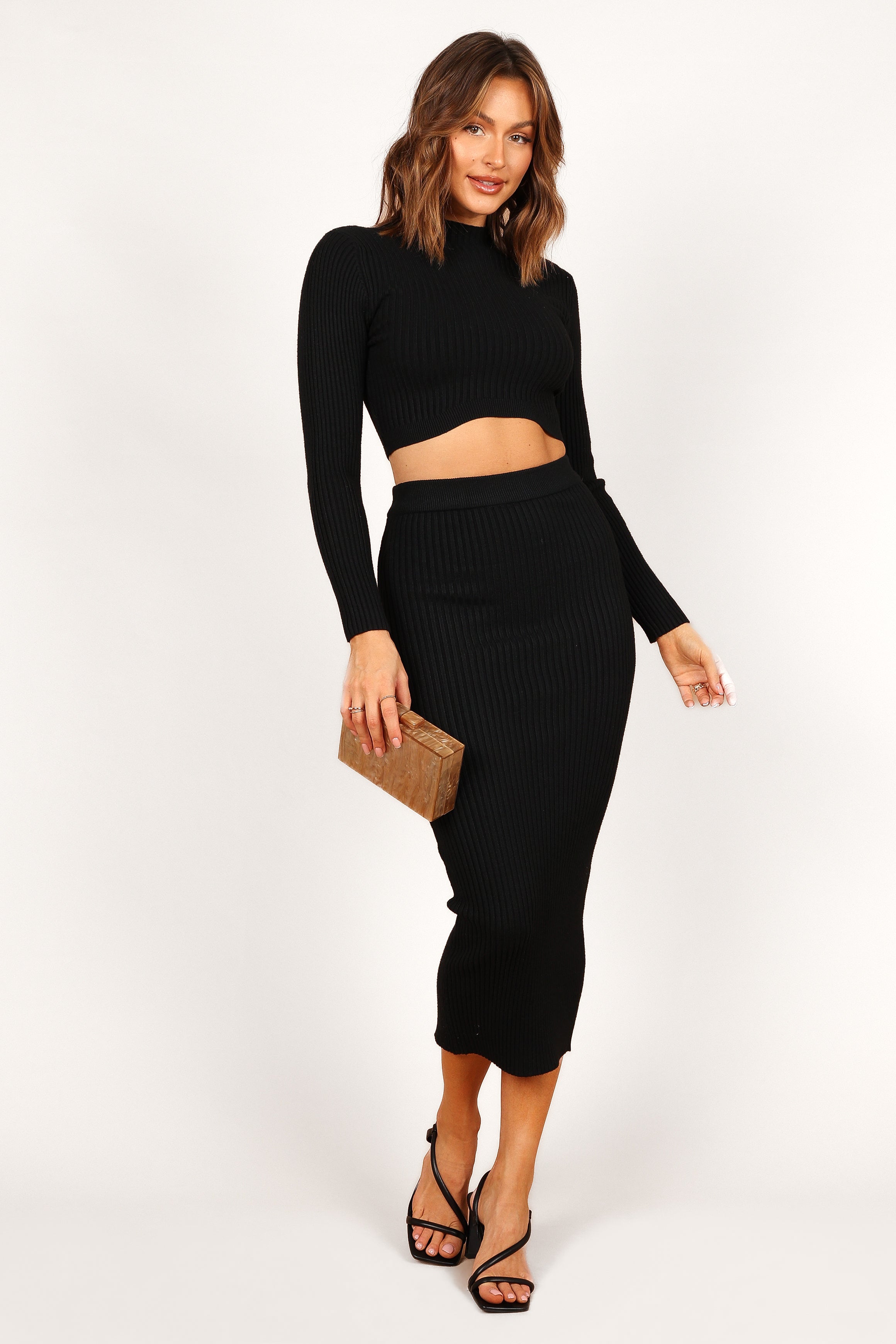 SETS Claire Knit Two Piece Set - Black