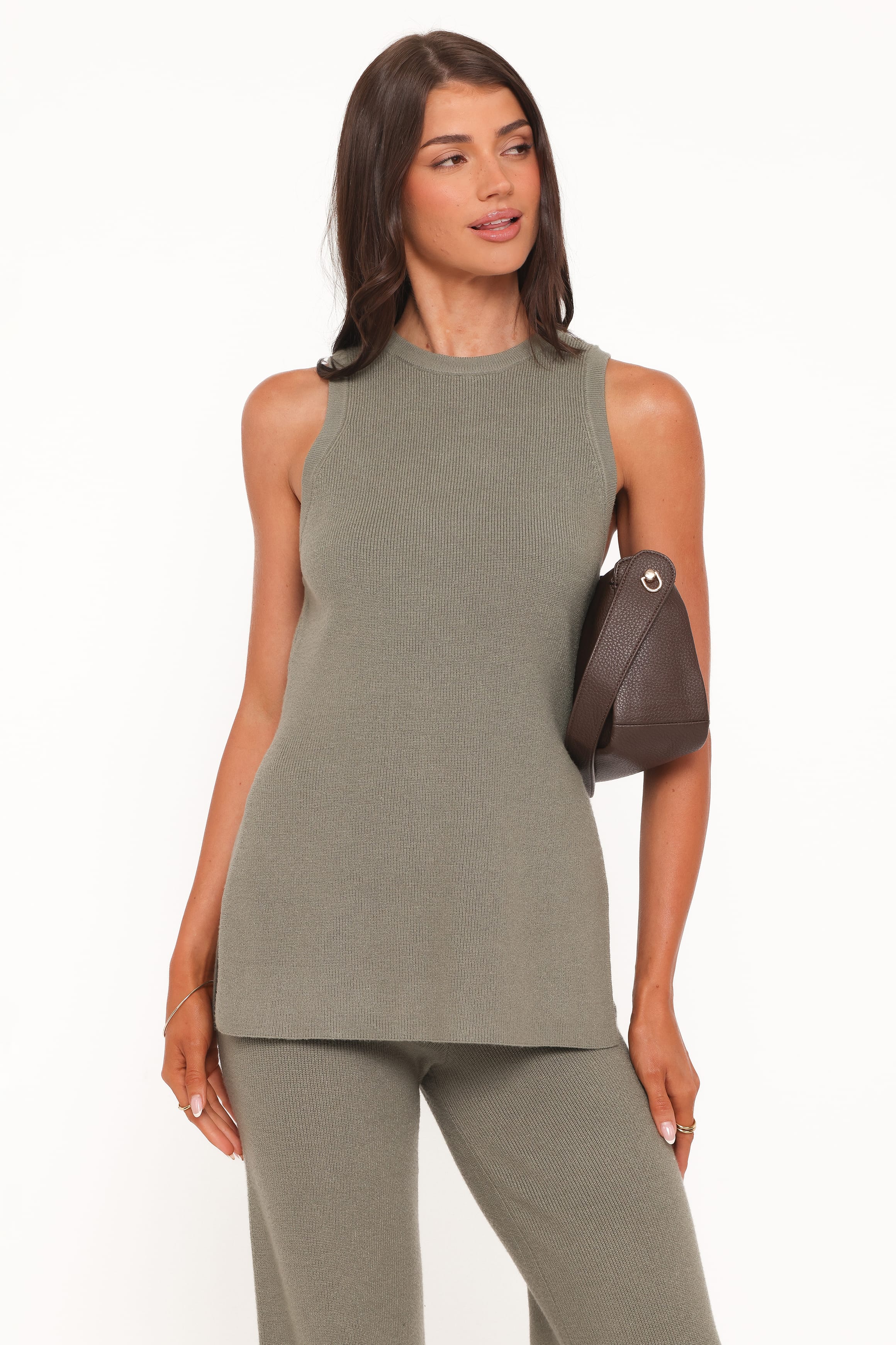 SETS Ellory Knitted Pant Set - Olive