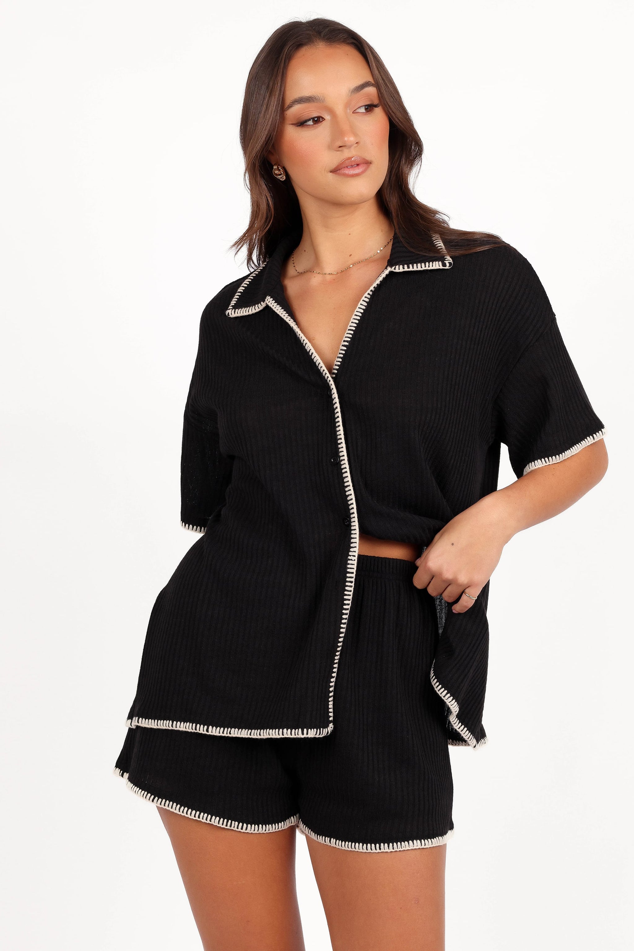 AN Canvas Shirt Set - Black main image 1