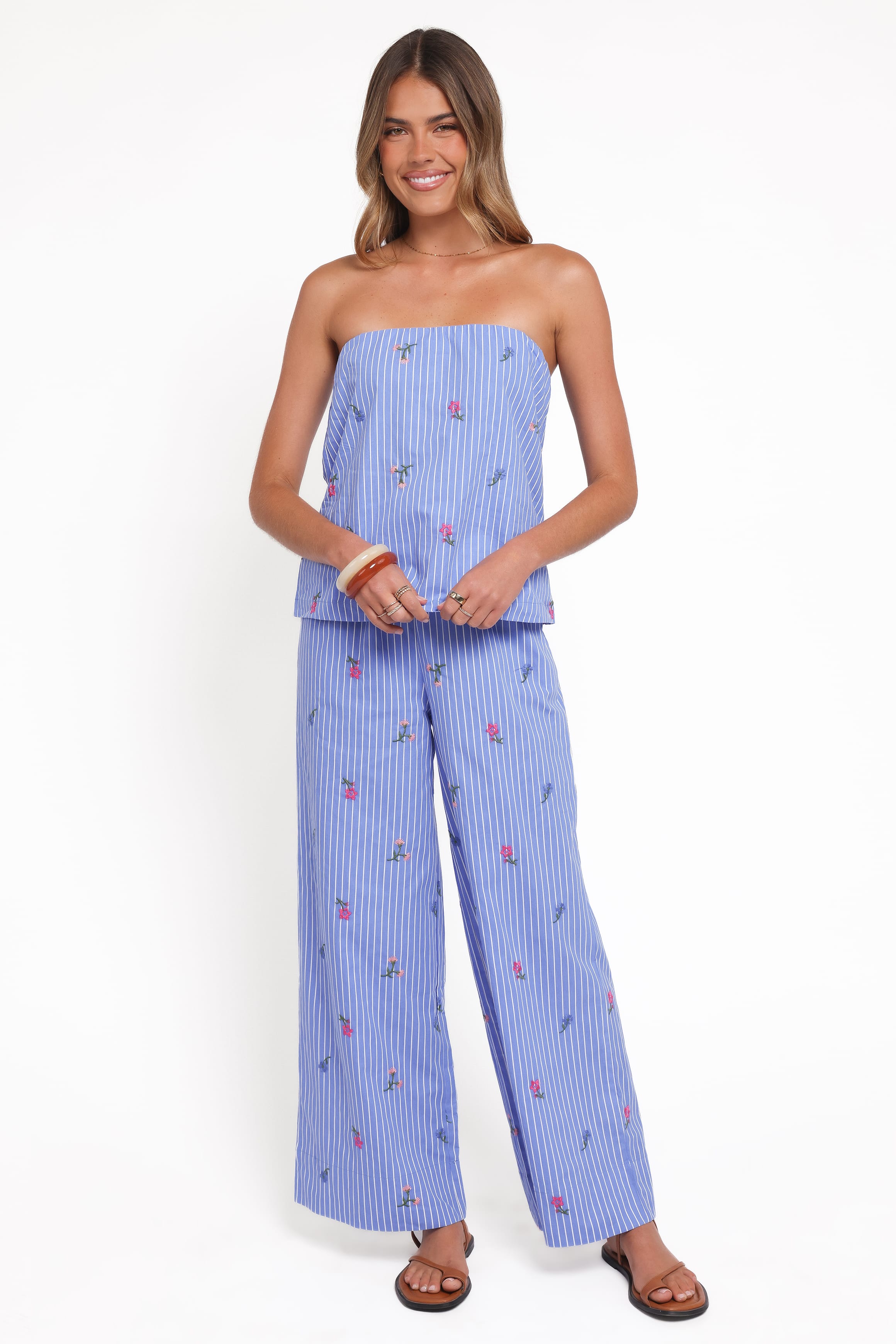 SETS Ezra Pant Set - Blue Stipe