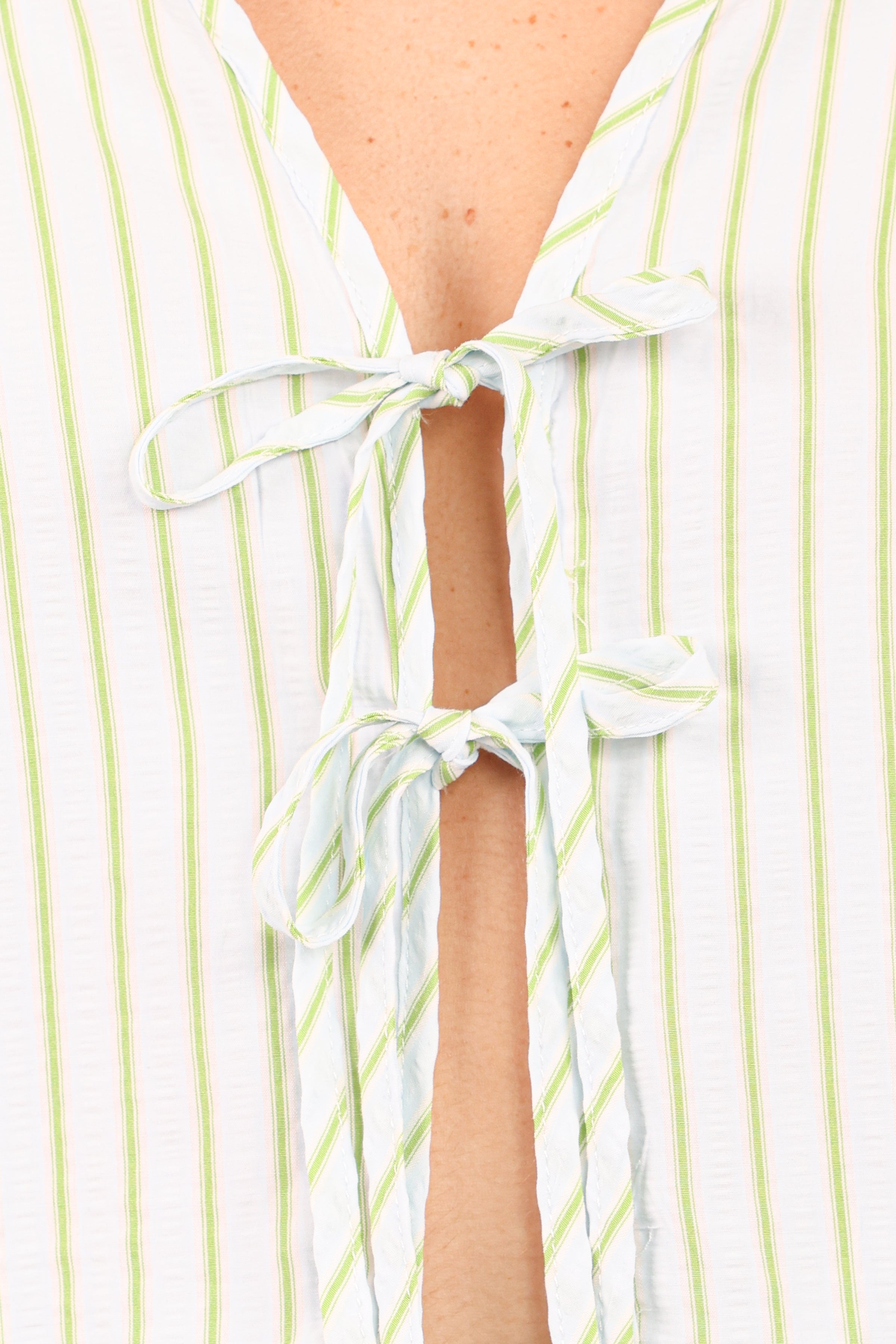 SETS Flynn Short Set - Green Blue Stripe