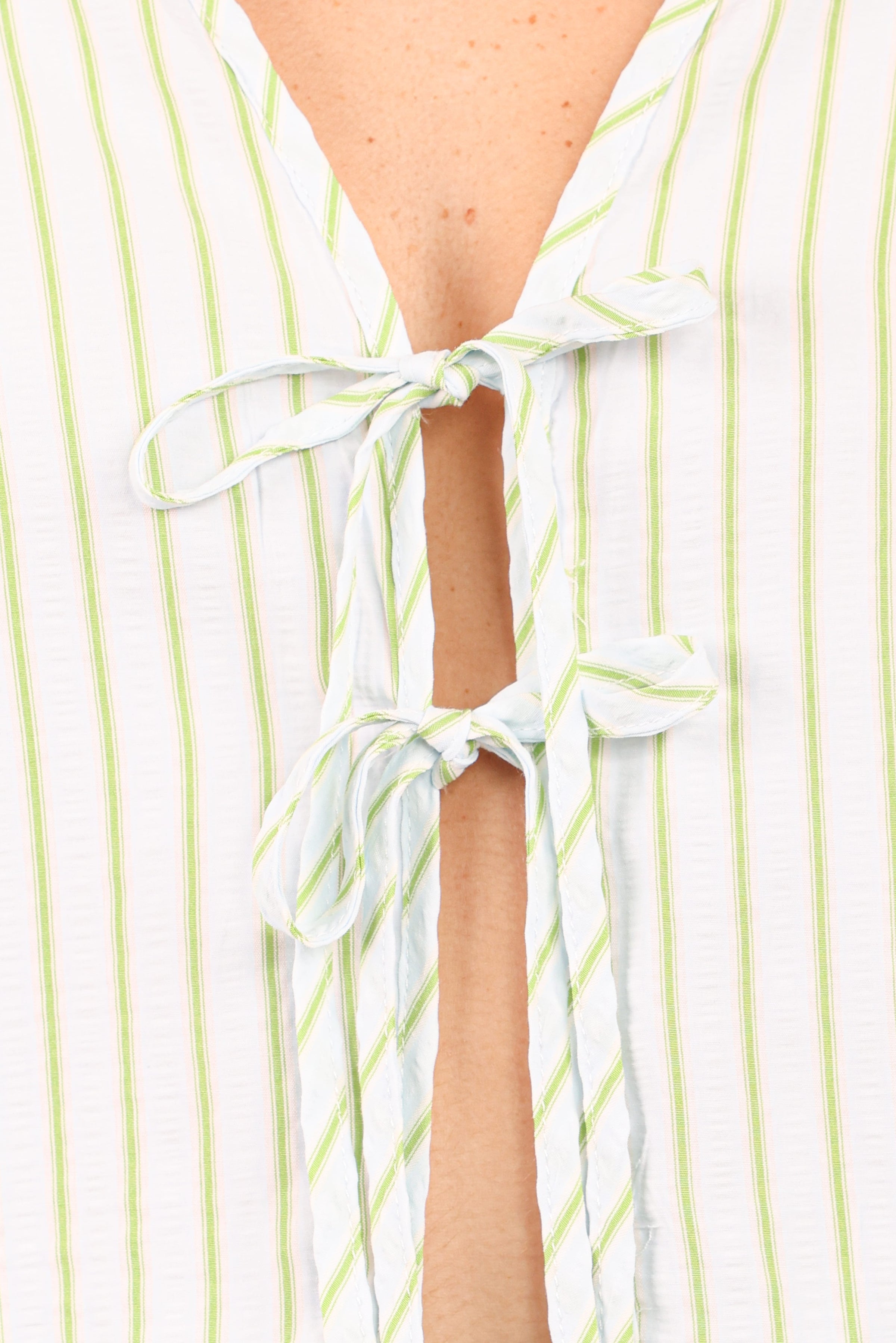 SETS Flynn Short Set - Green Blue Stripe