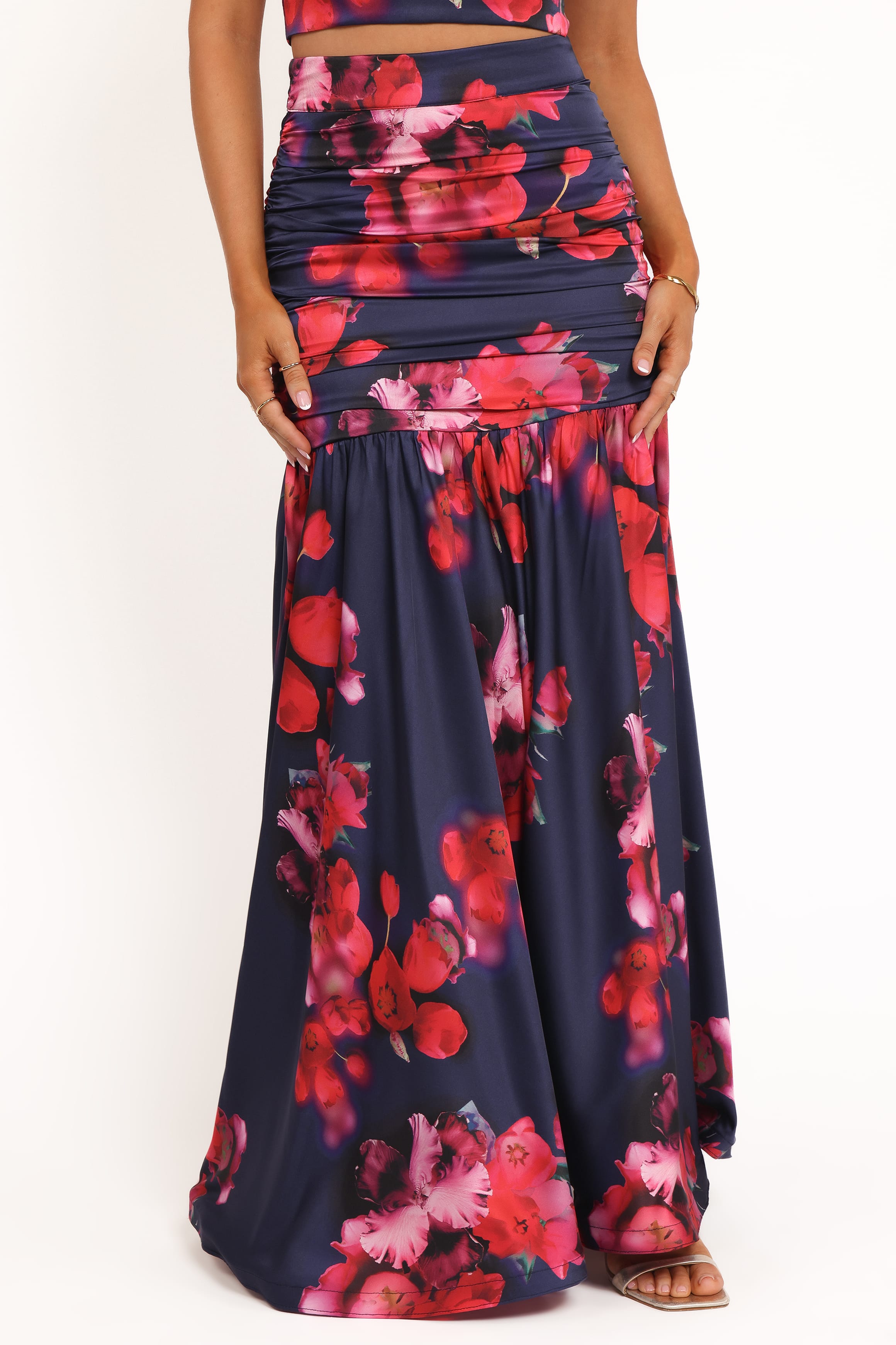 SETS Freda Halter Skirt Set - Navy Floral