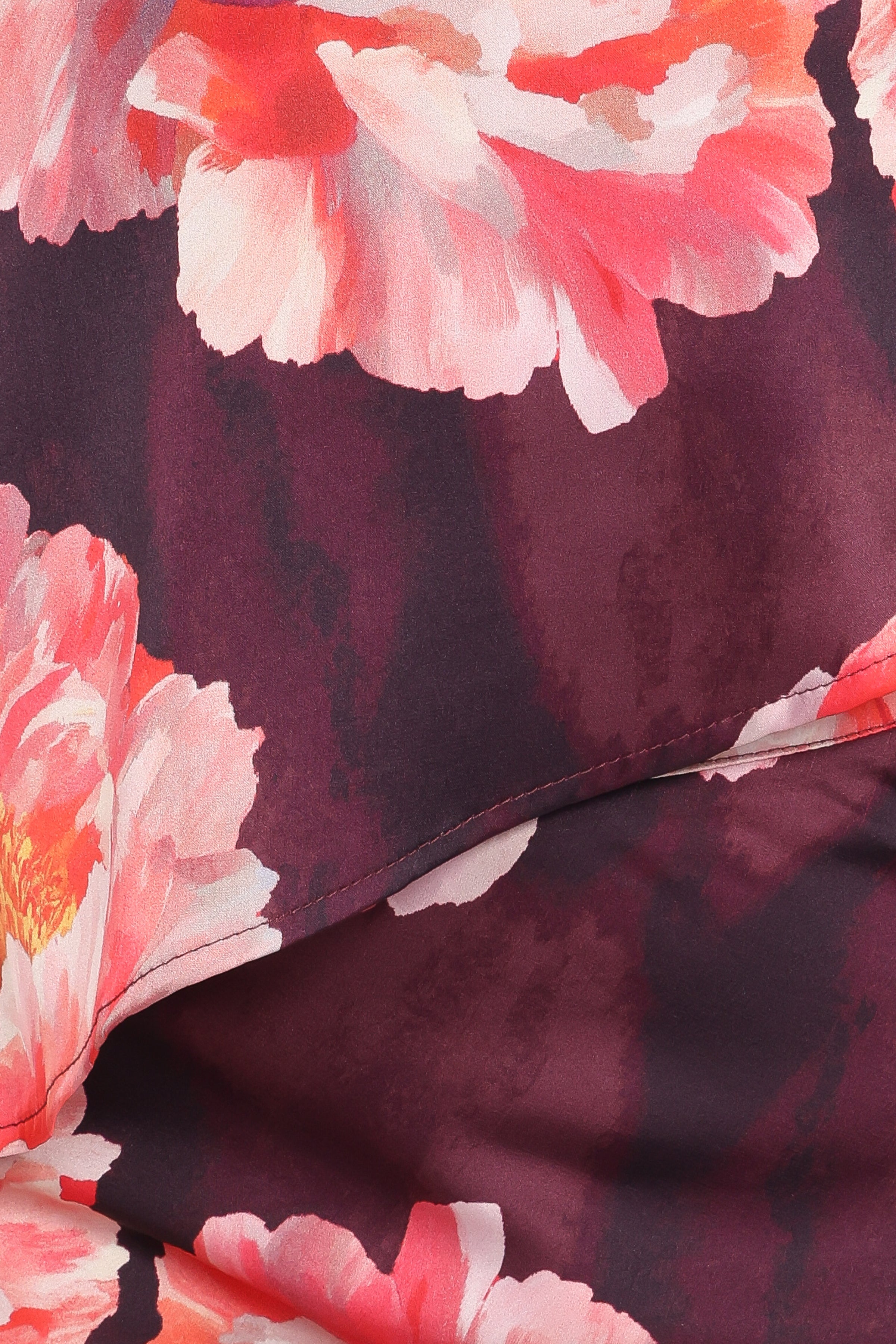 SETS Georgina One Shoulder Skirt Set - Burgundy Peony