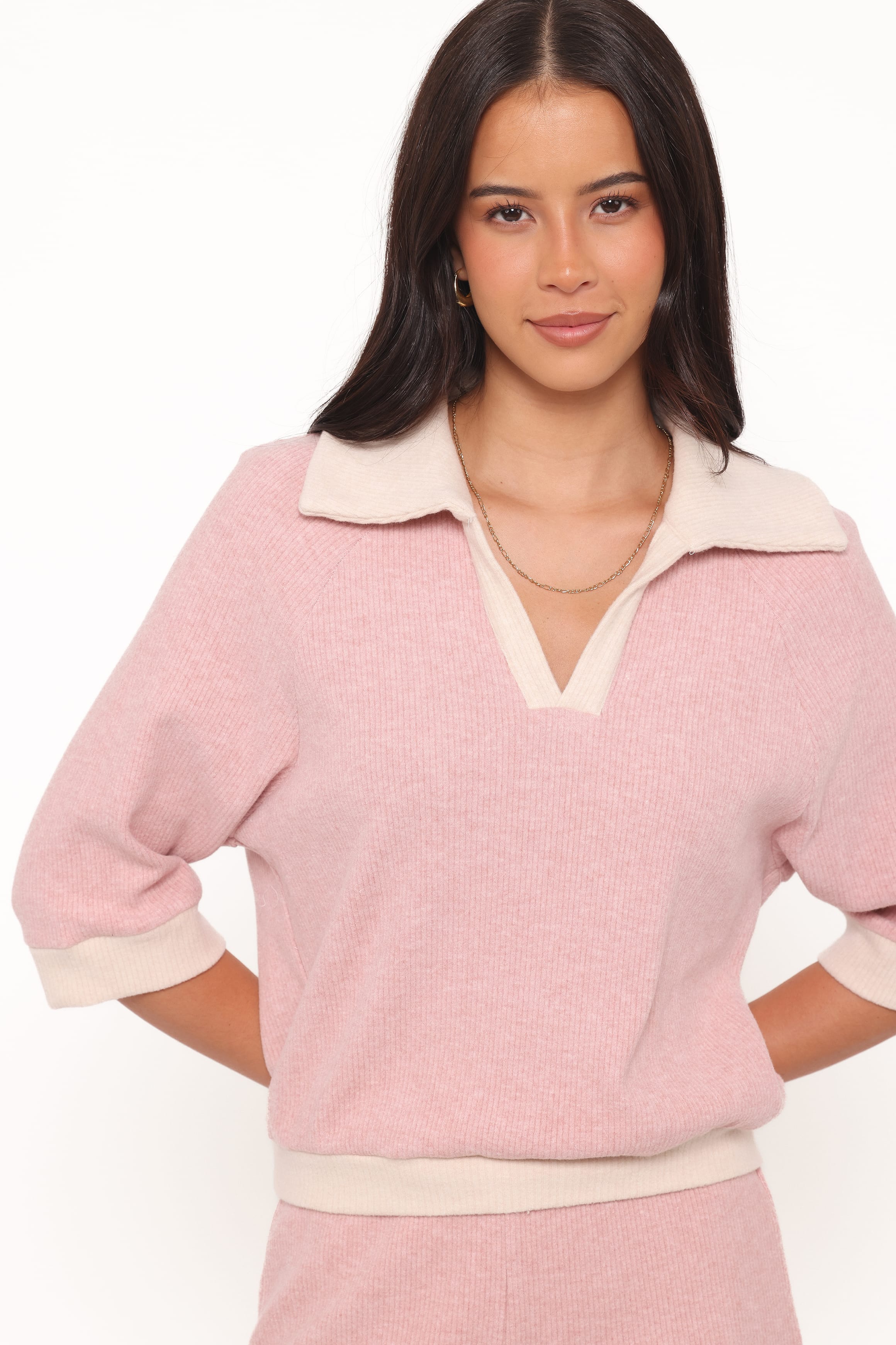 SETS Greta Knitted Short Set - Pink