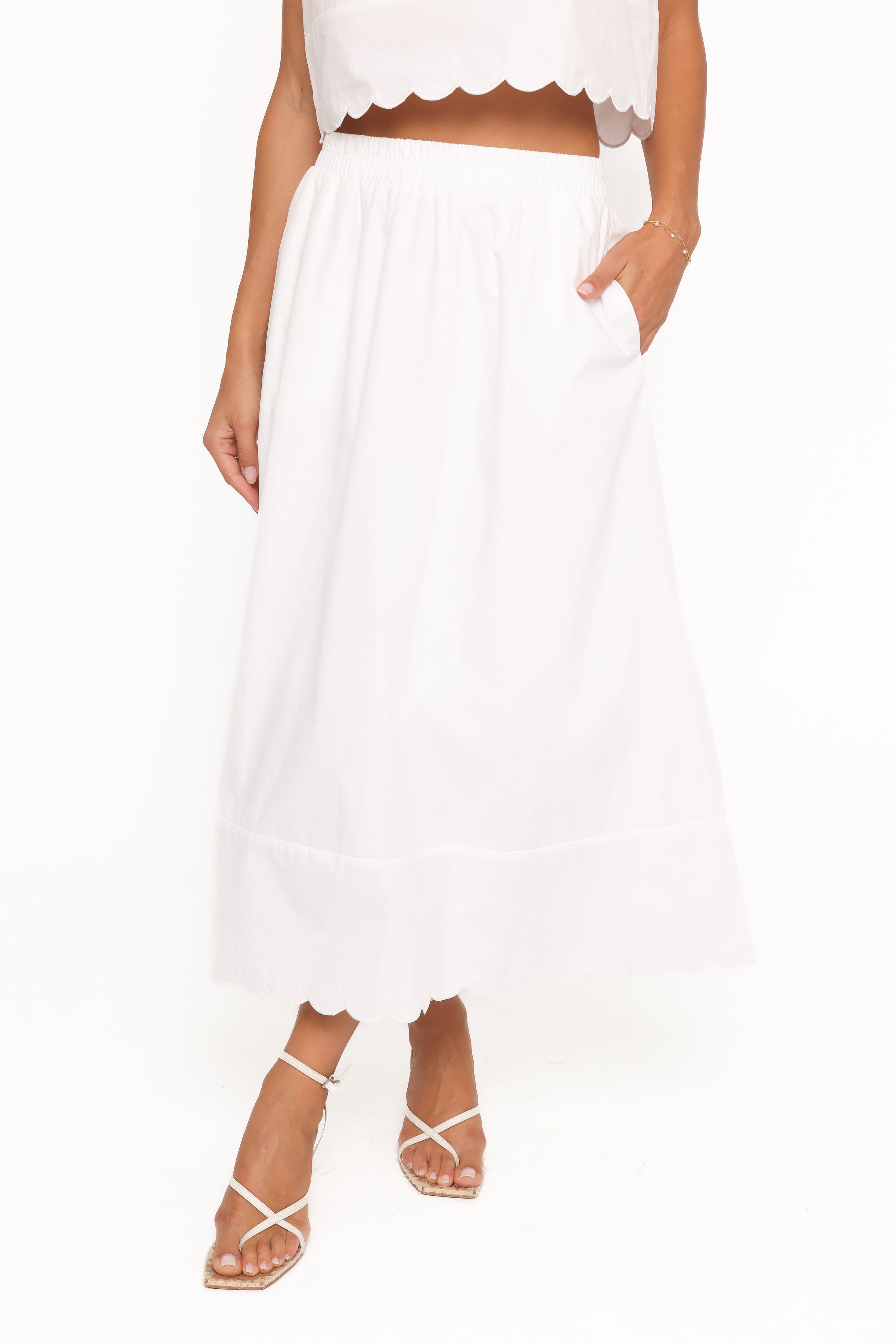 SETS Heather Maxi Skirt Set - White