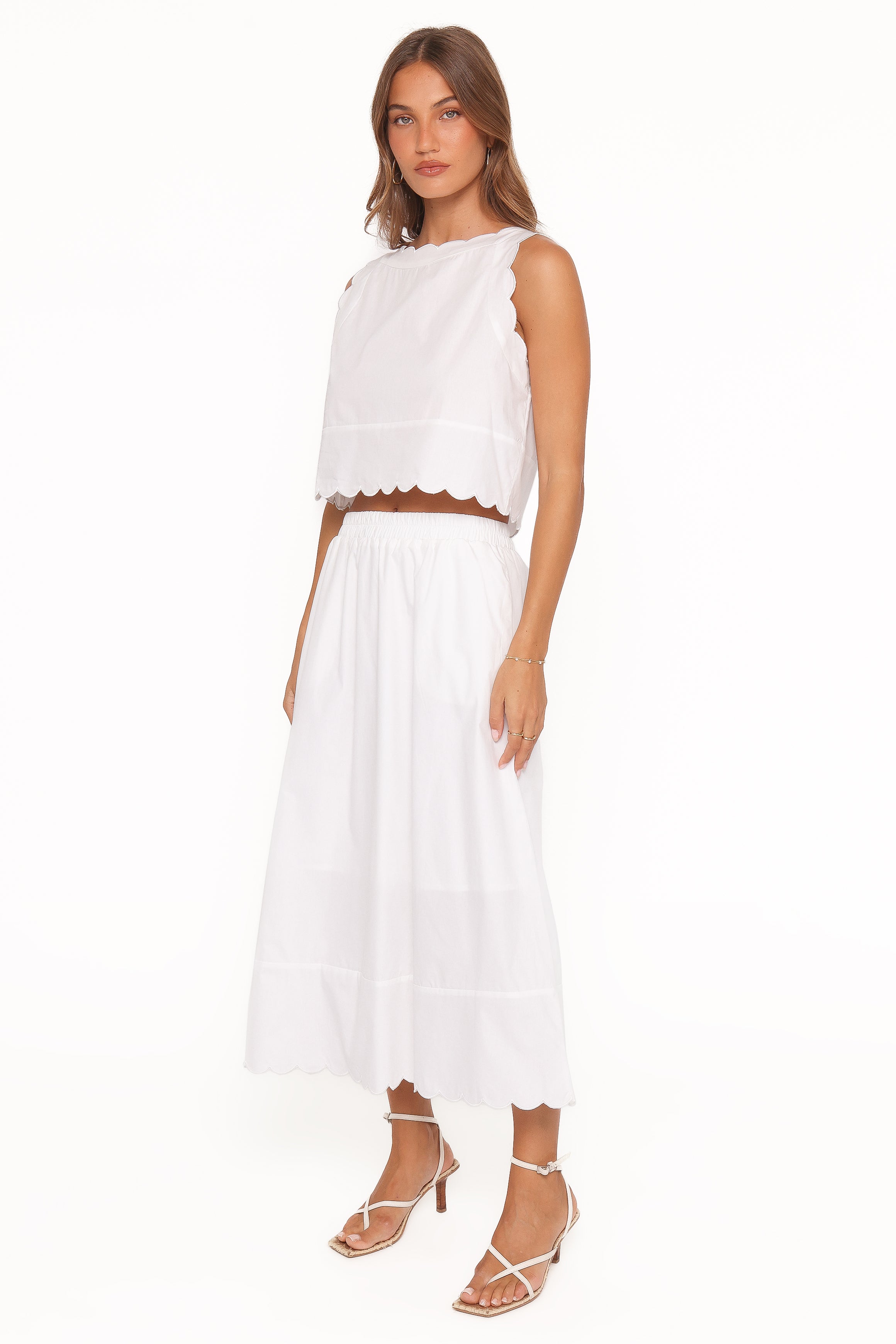 SETS Heather Maxi Skirt Set - White