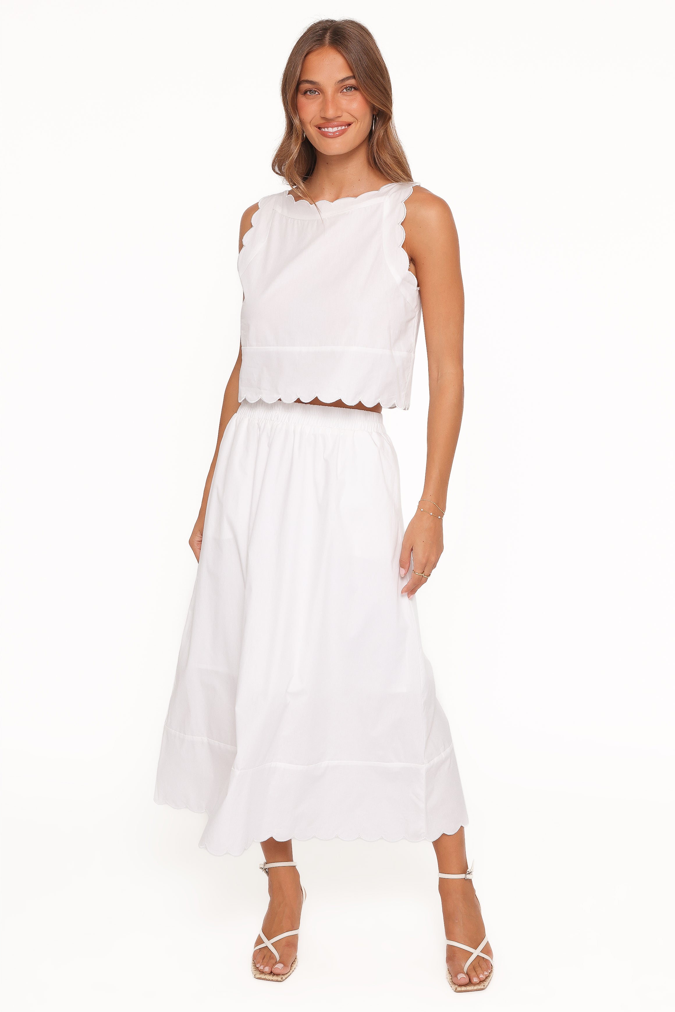 SETS Heather Maxi Skirt Set - White