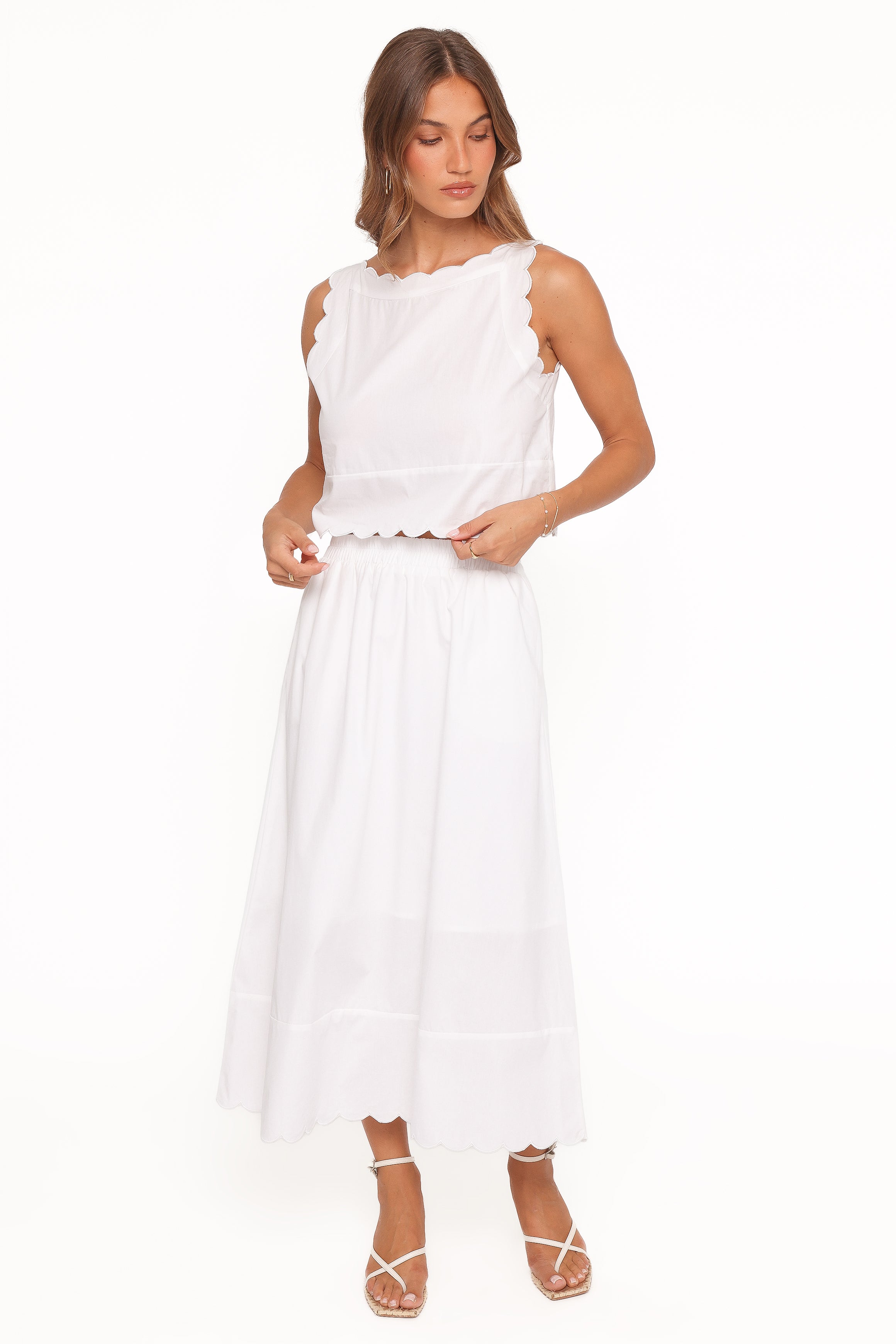 SETS Heather Maxi Skirt Set - White