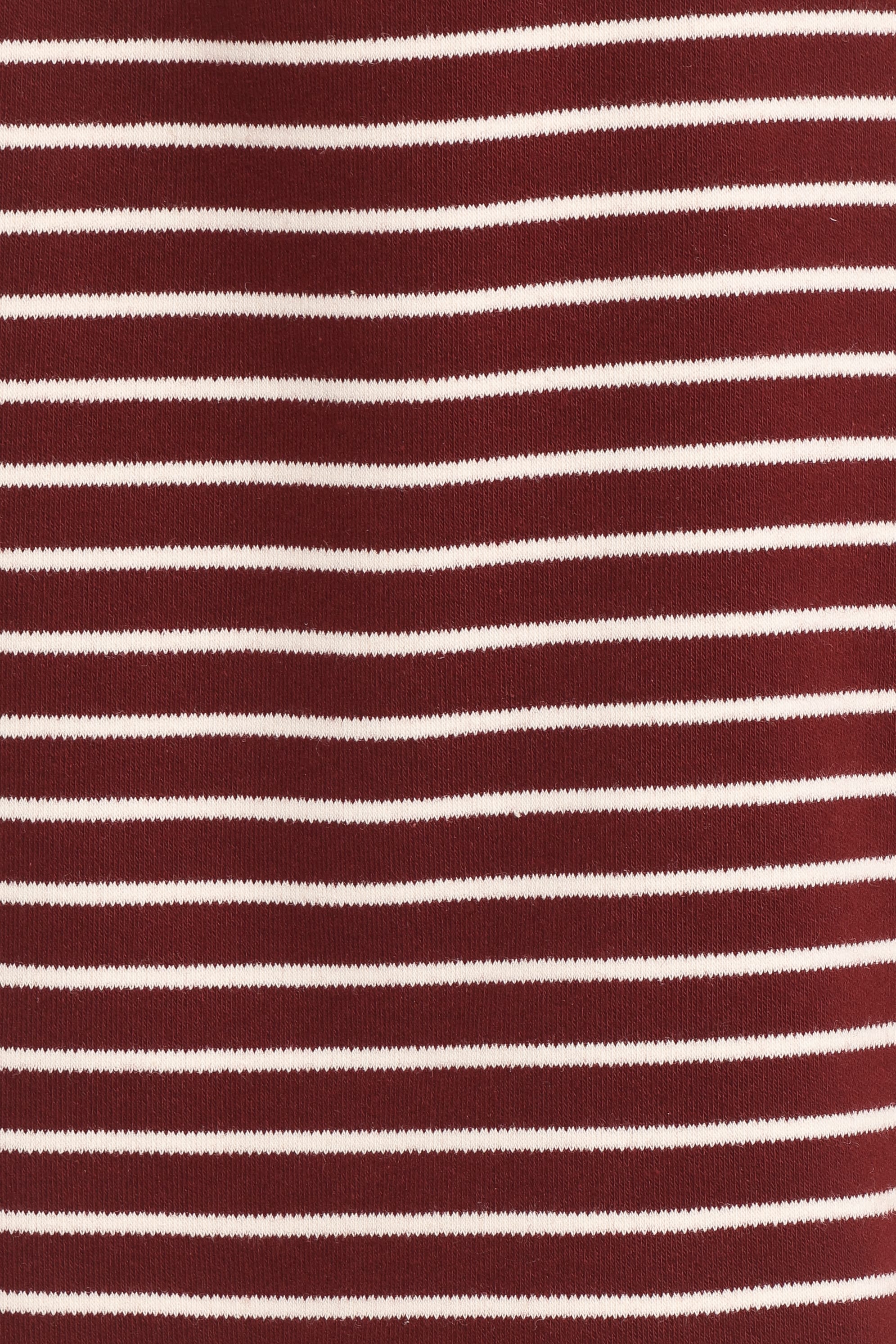 SETS Hellen Stripe Short Set - Burgundy Cream Stripe
