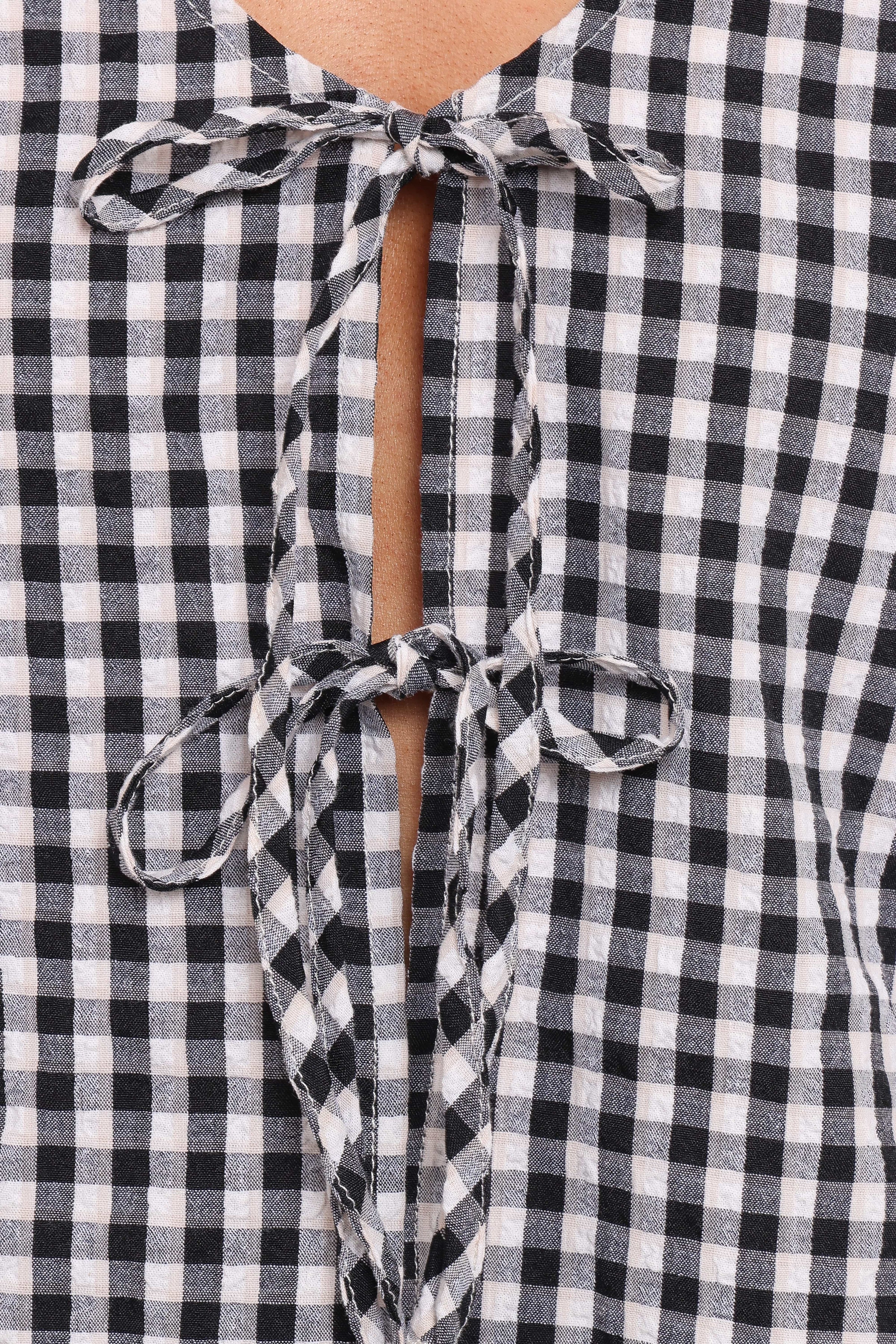 SETS Hilda Pant Set - Black Gingham