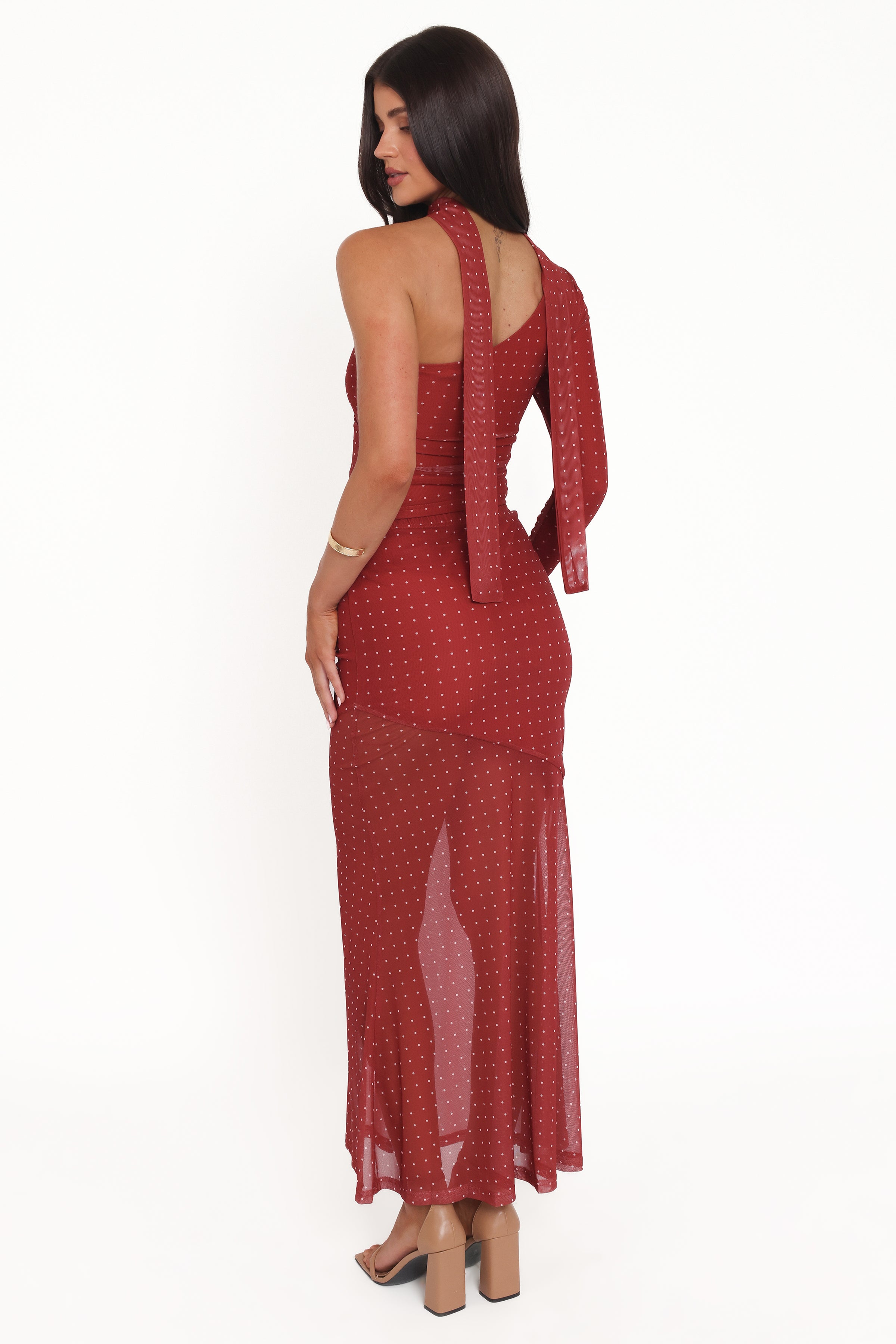 SETS @Hollie Mesh Skirt Set - Red Polka Dot