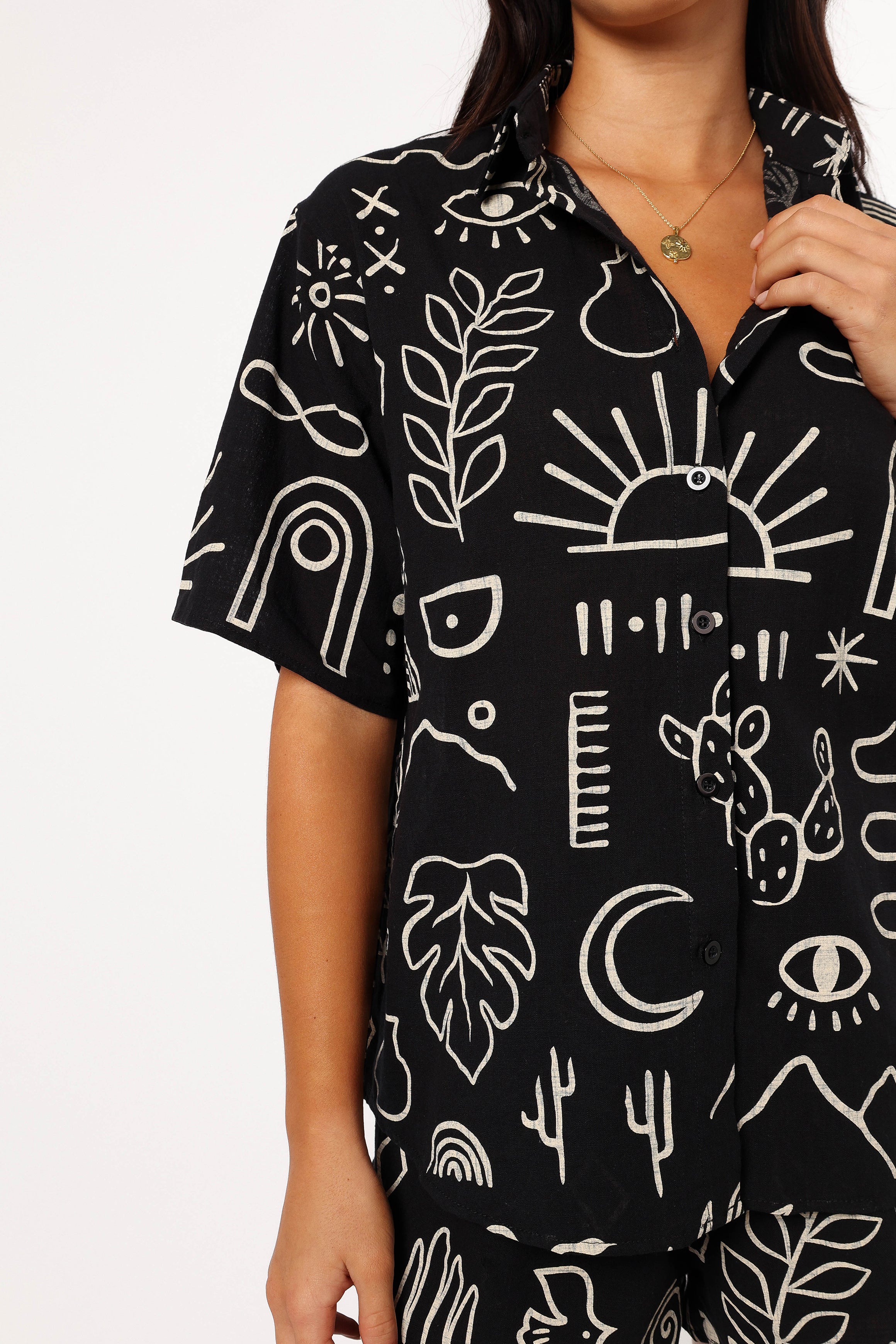 SETS @Isabella Short Set - Black Beige (Hold for Euro Summer)