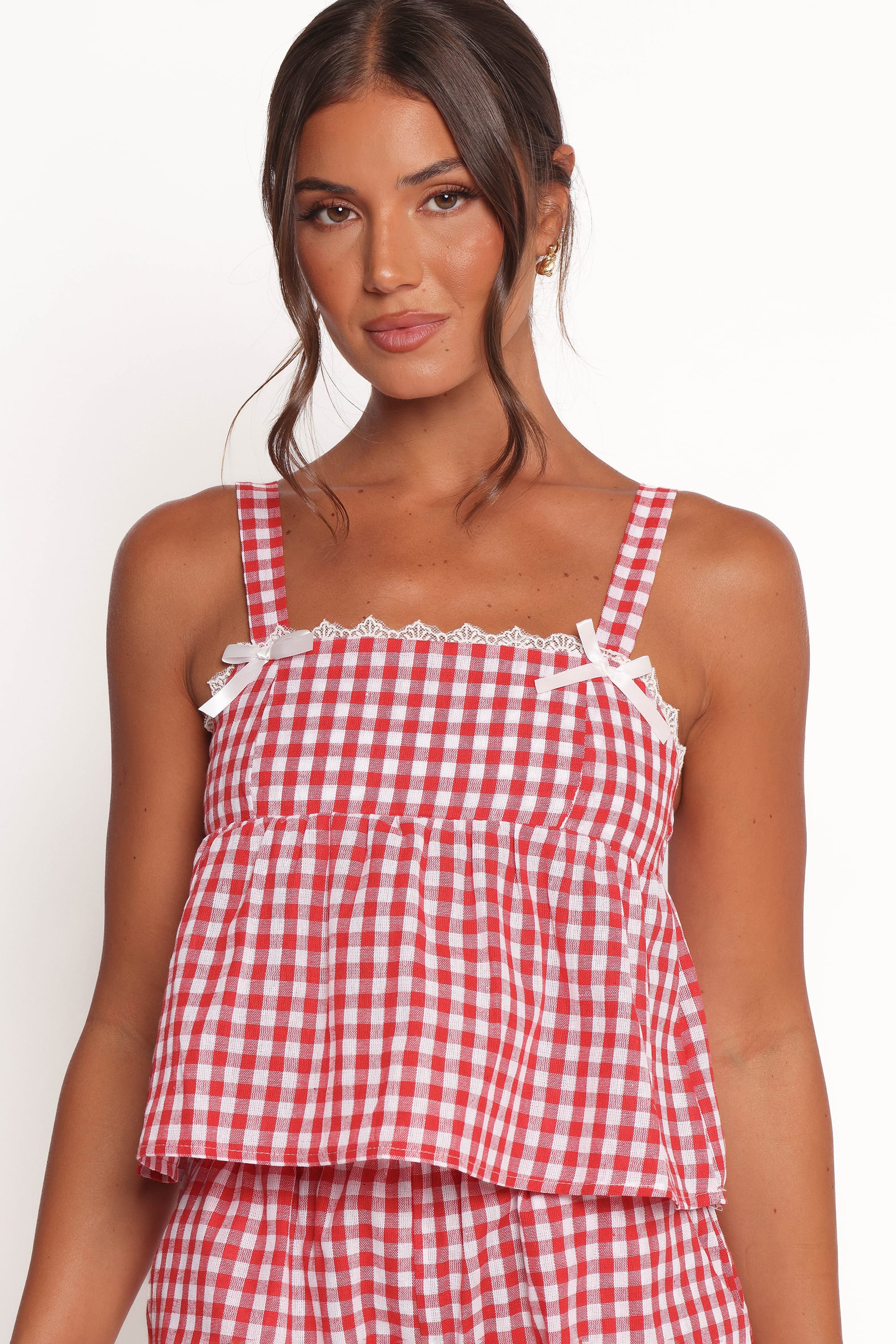 SETS Isidore Gingham Short Set - Red