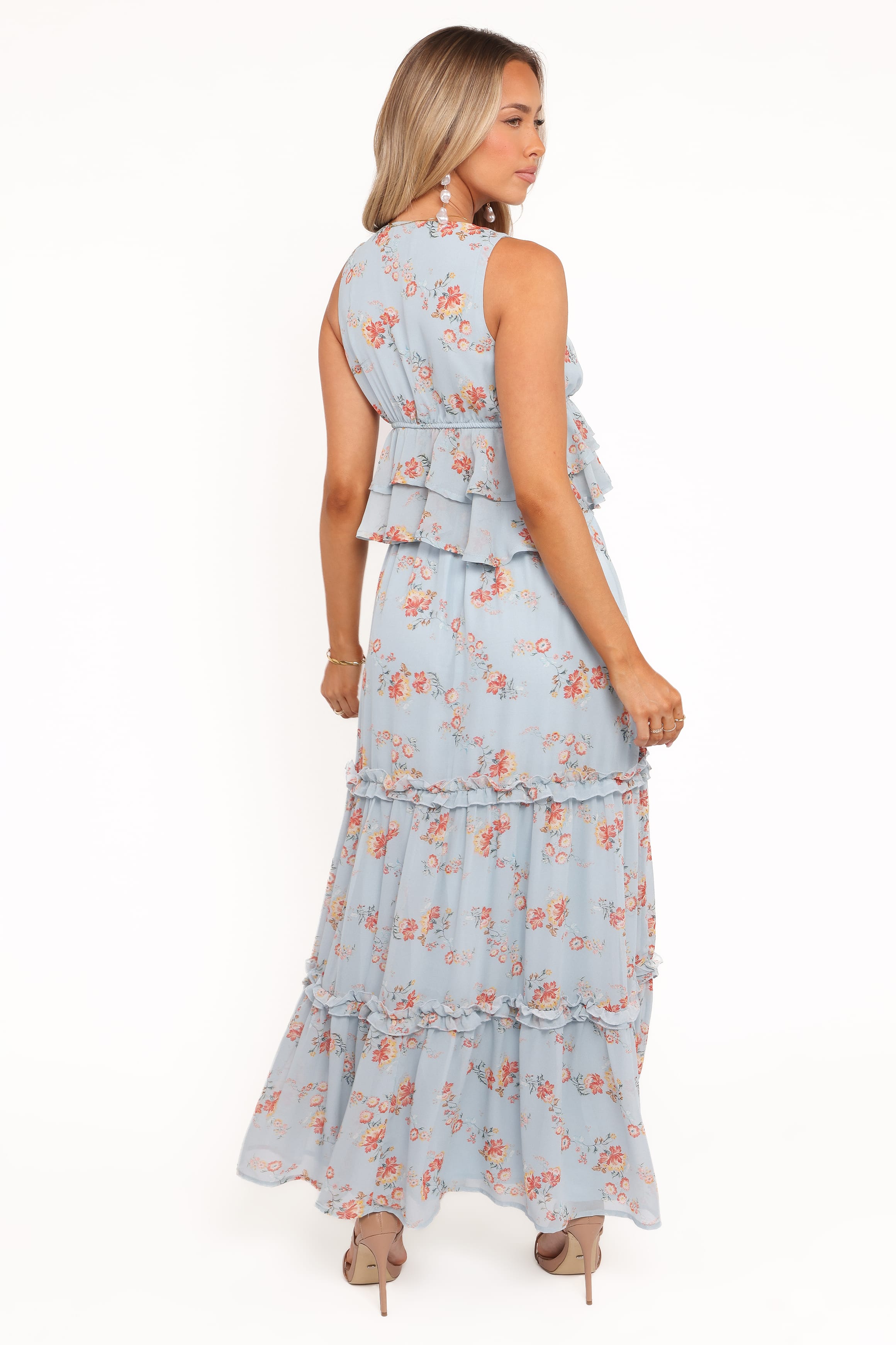 SETS Isla Tiered Skirt Set - Blue Floral