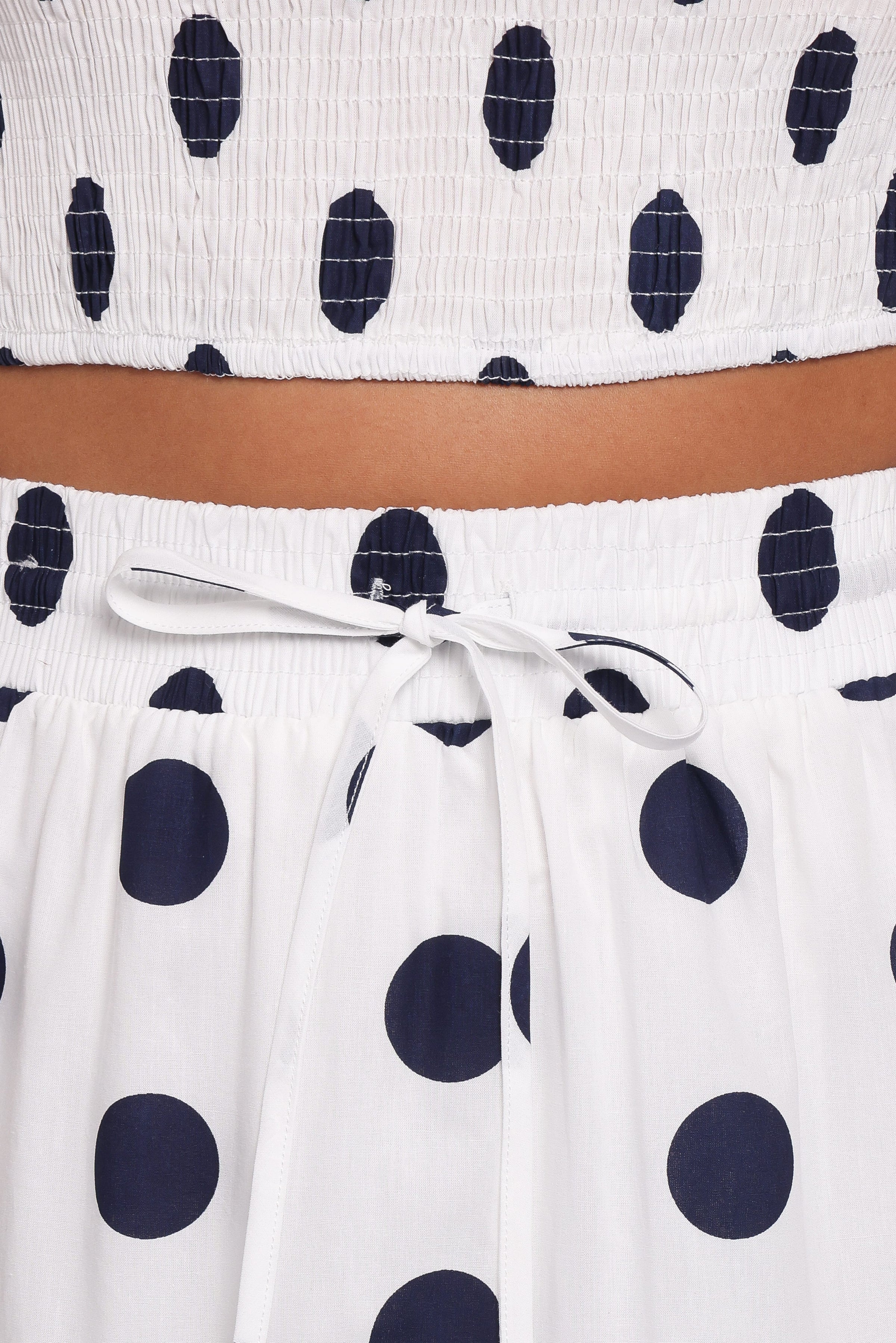 SETS Jenny Midi Skirt Set - Navy Polka Dot