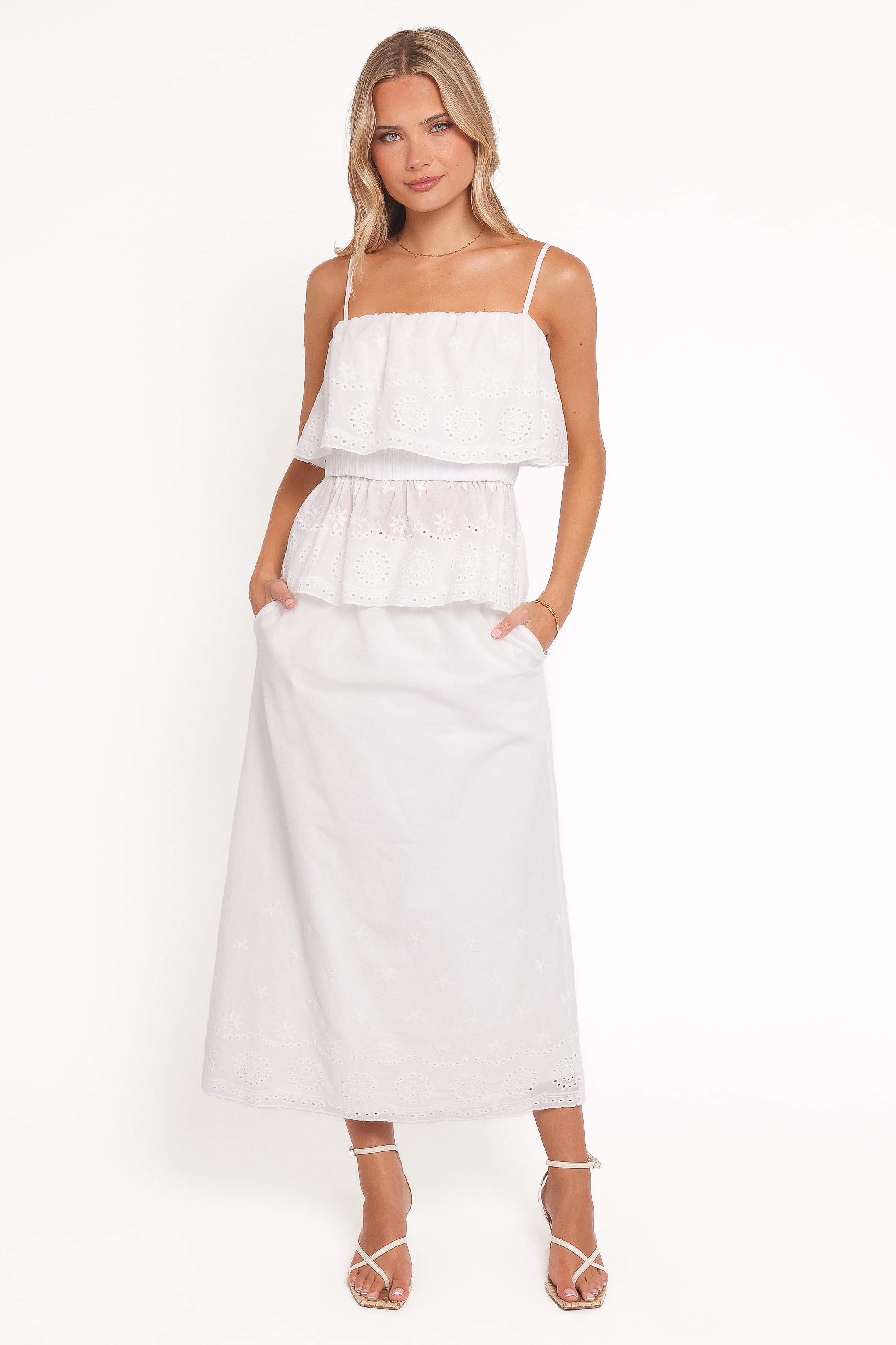 SETS Juliette Maxi Skirt Set - White