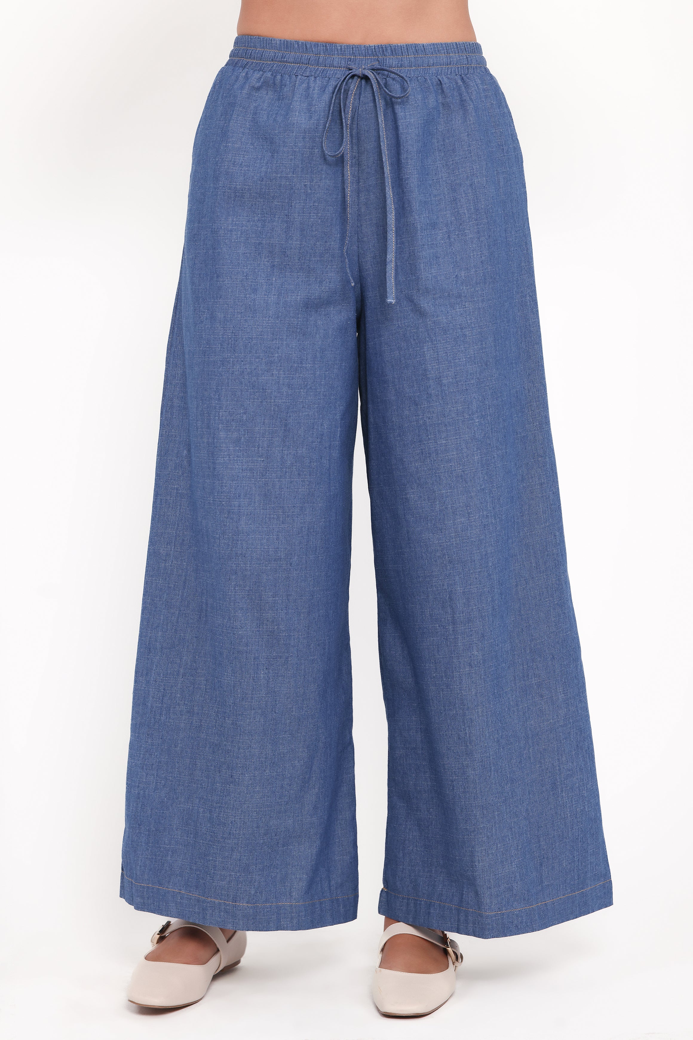 SETS Karla Denim Pant Set - Dark Blue