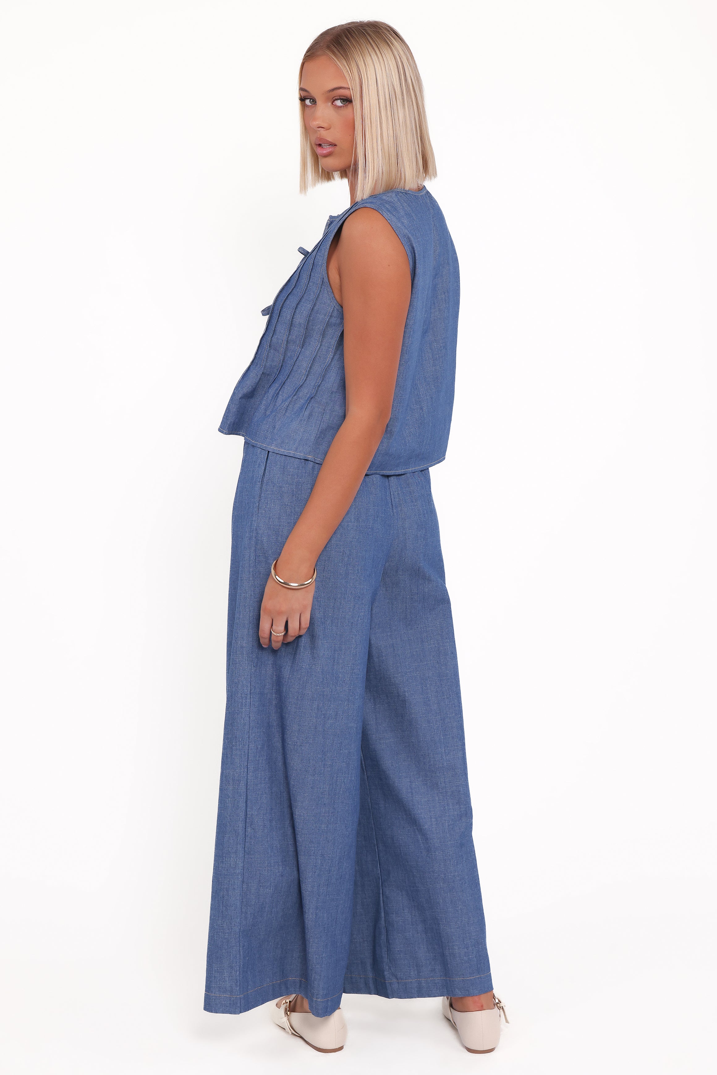 SETS Karla Denim Pant Set - Dark Blue