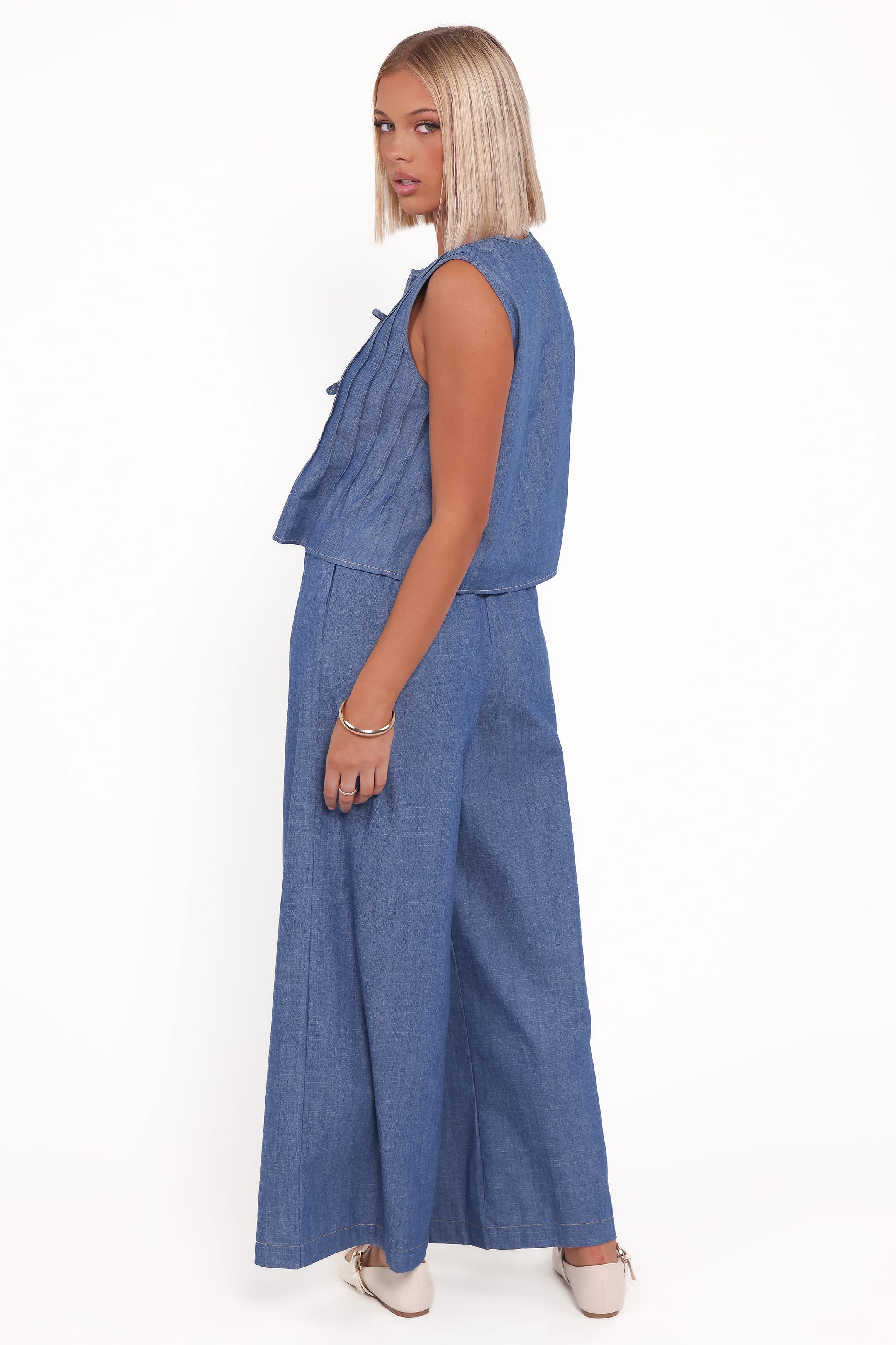 SETS Karla Denim Pant Set - Dark Blue