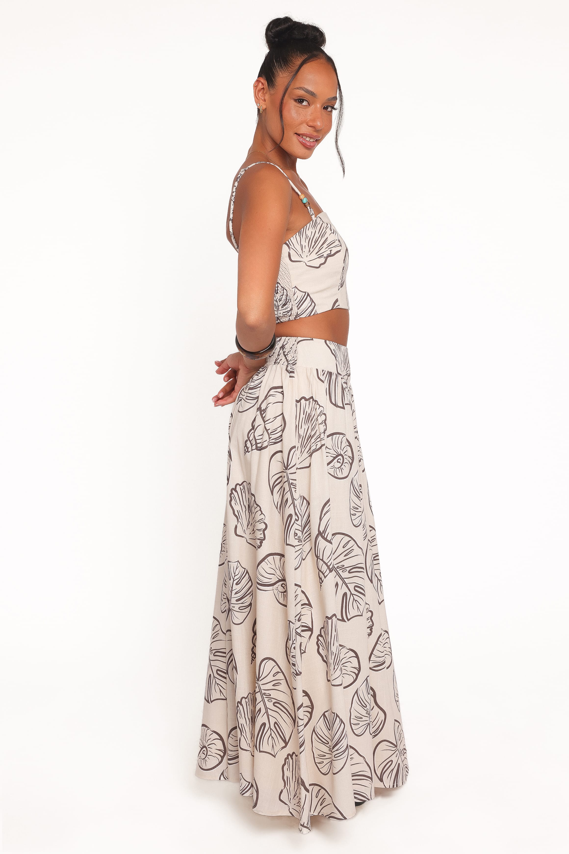 SETS Kristy Maxi Skirt Set - Cream Shells