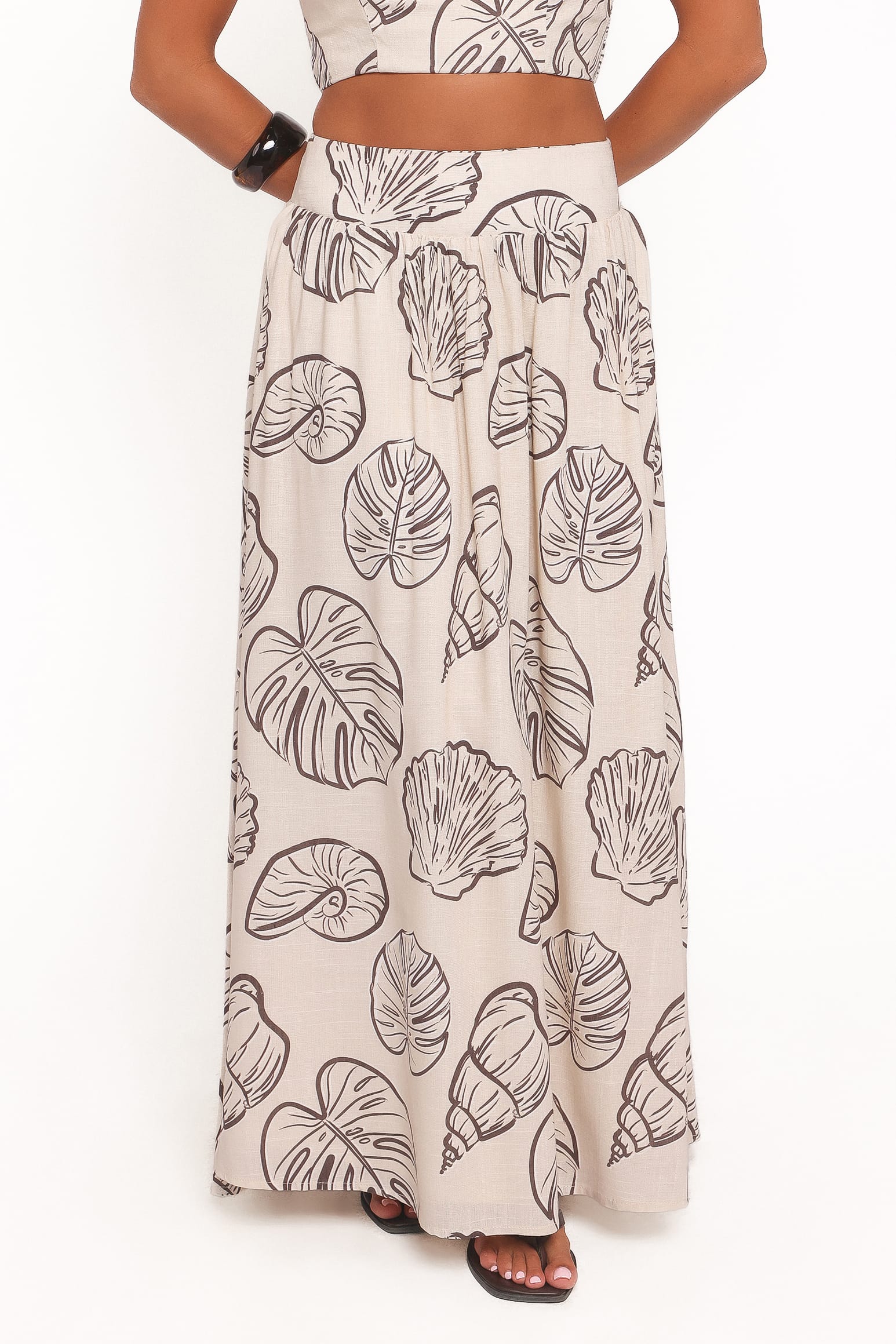 SETS Kristy Maxi Skirt Set - Cream Shells