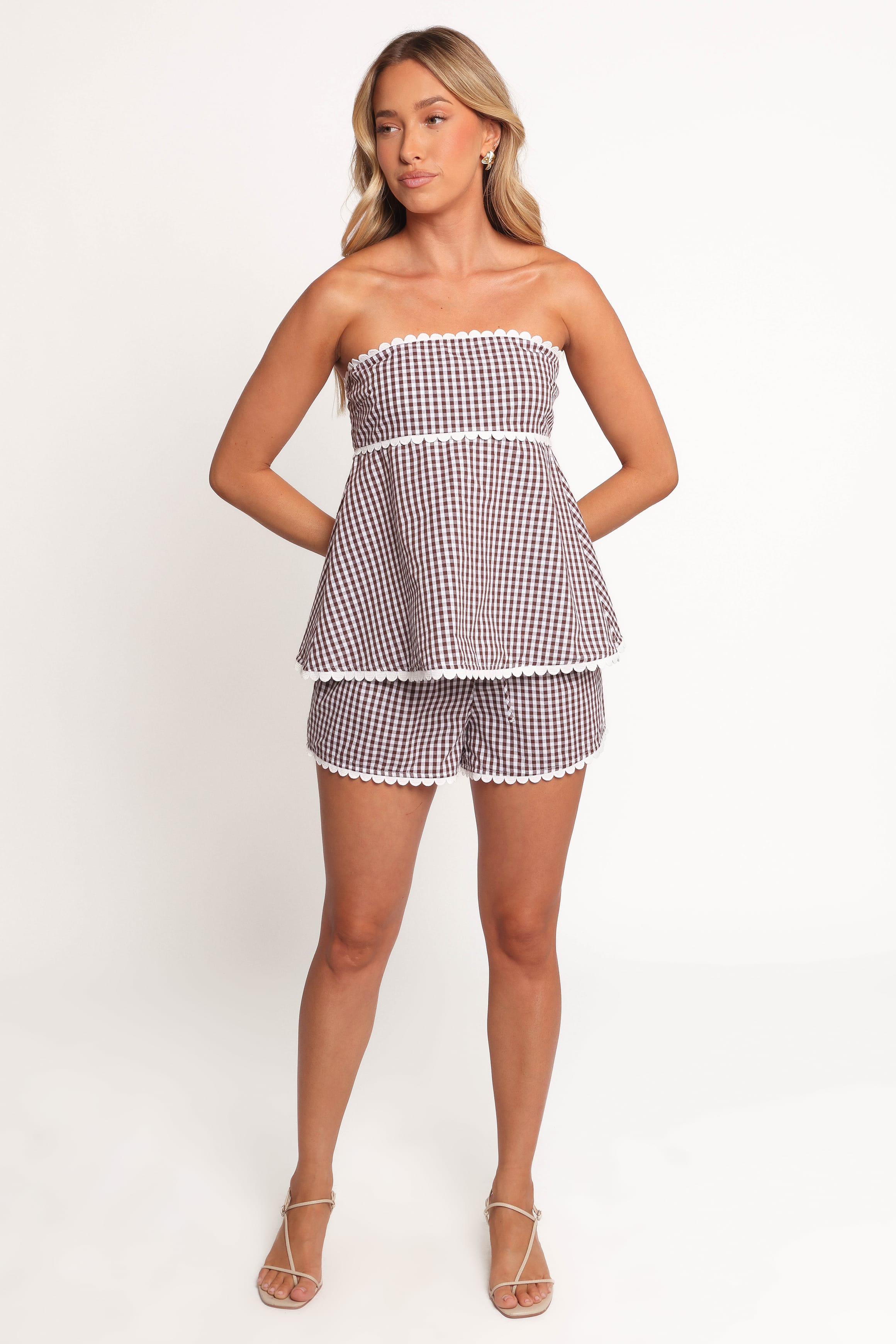 SETS Kyle Two Piece Set - Chocolate Gingham
