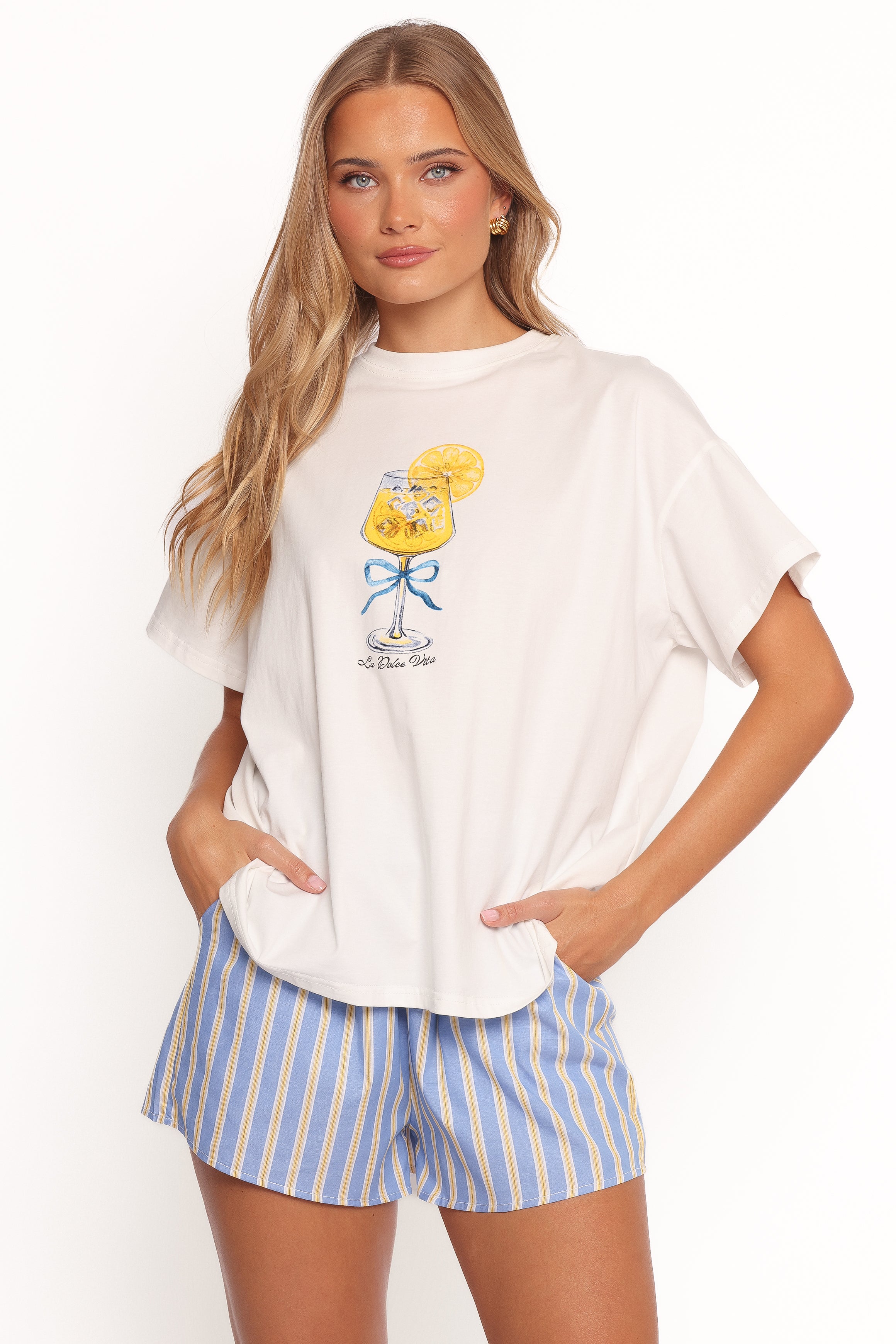 SETS La Dolce Vita Short Set - White Blue