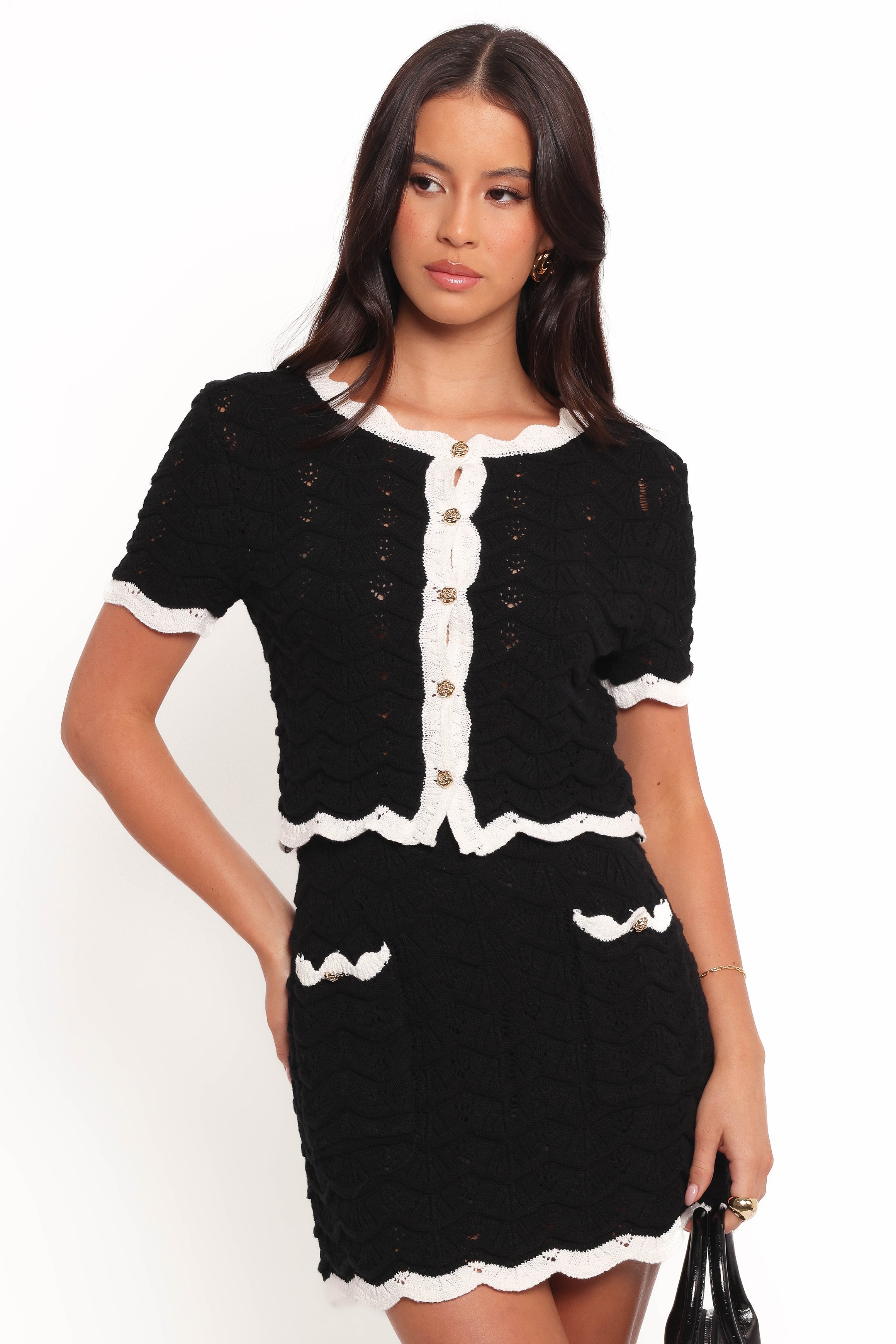 SETS Madalyn Knit Skirt Set - Black