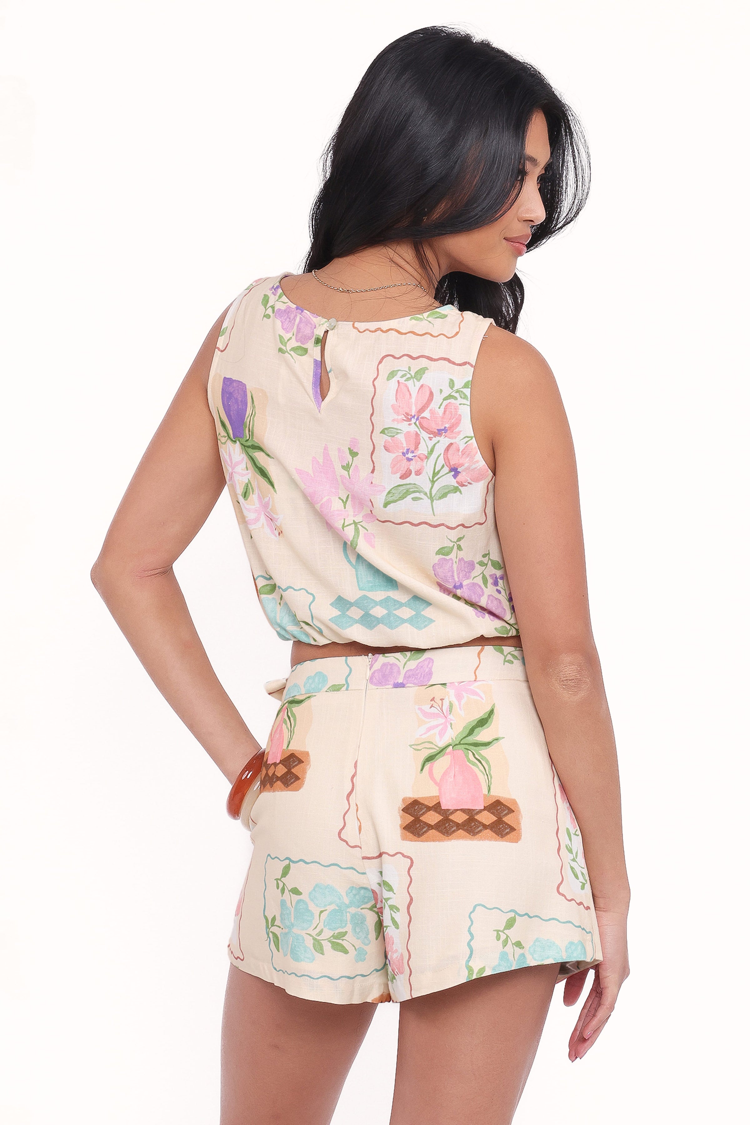 SETS Maggie Wrap Skort Set - Lilac Floral