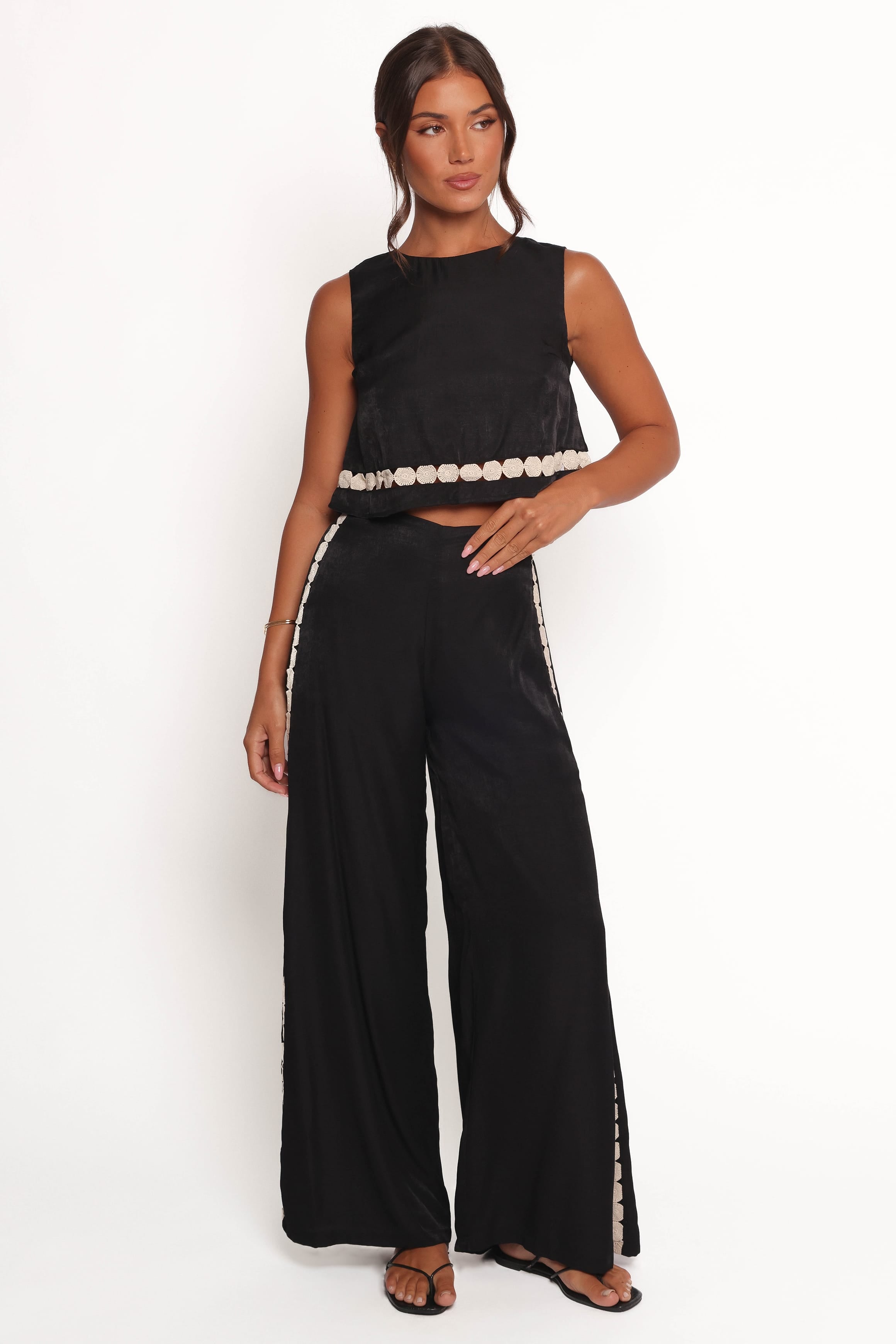SETS Margarete Pant Set - Black Cream