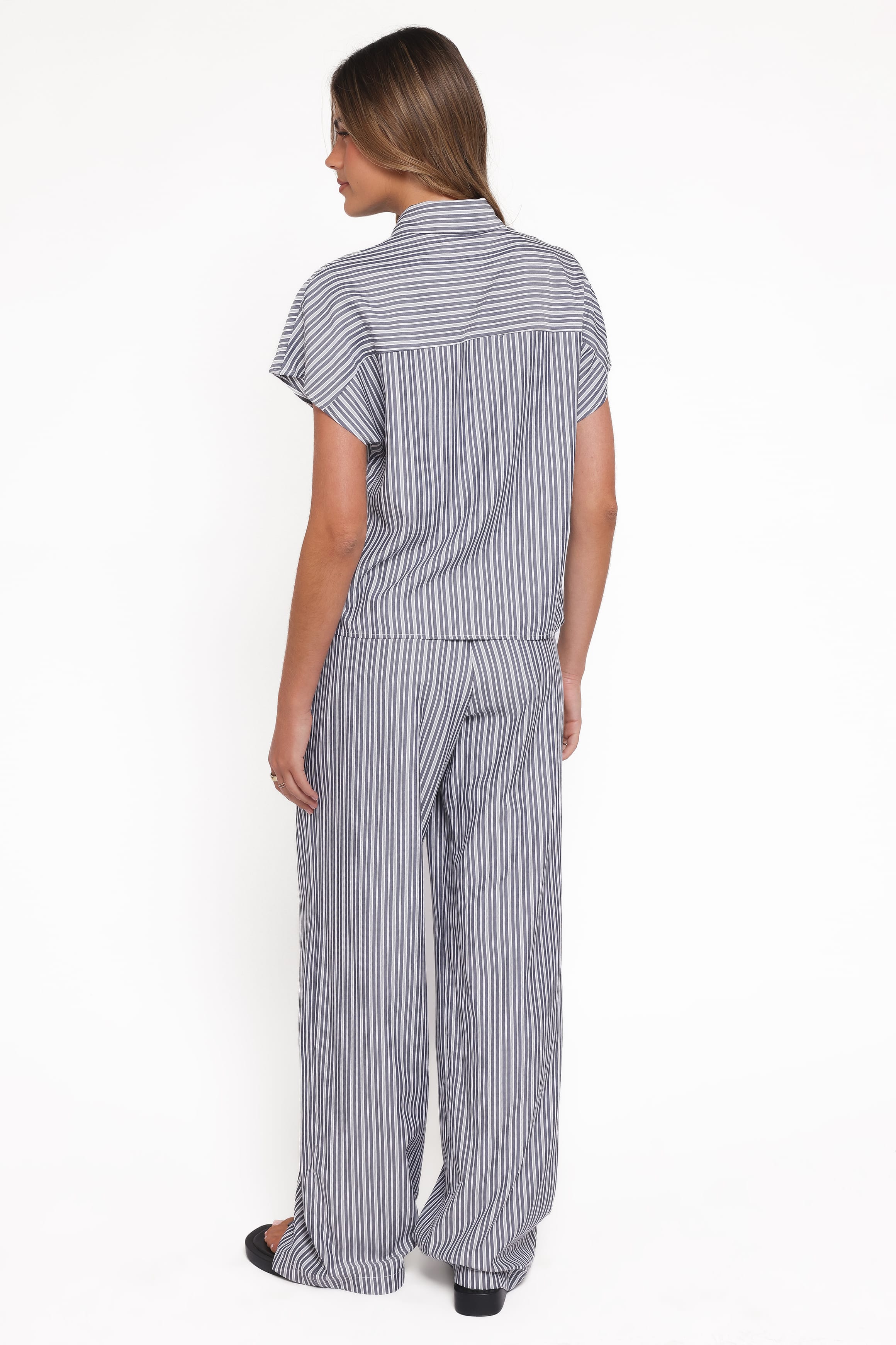 SETS Melanie Pant Set - Charcoal Stripe