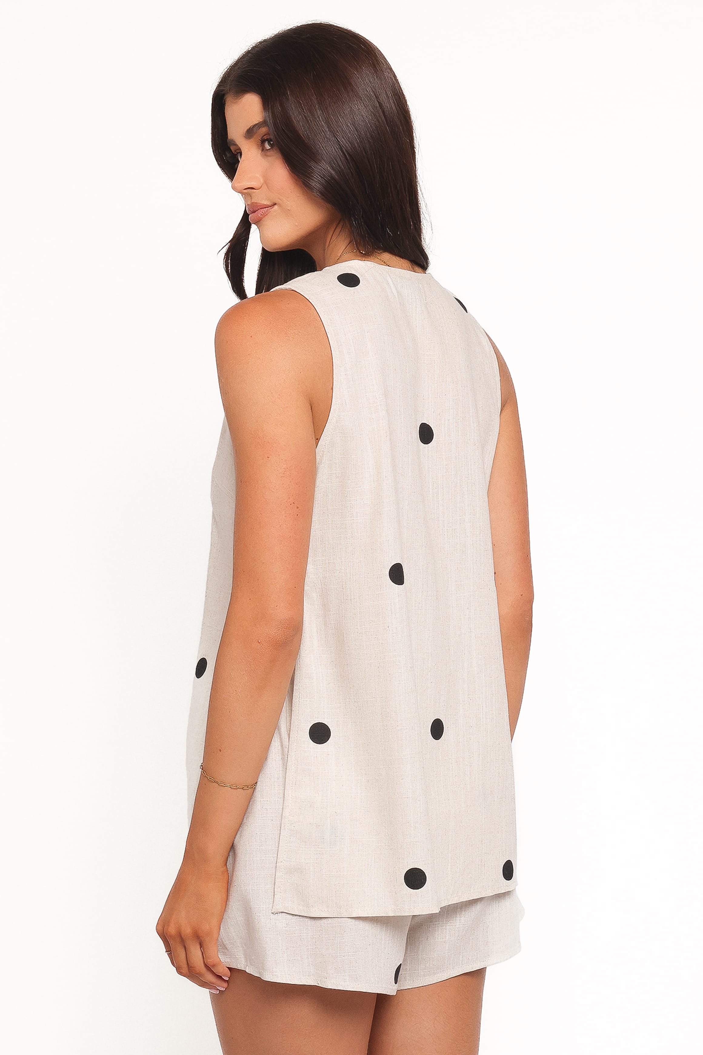SETS Miller Short Set - Beige Polka Dot