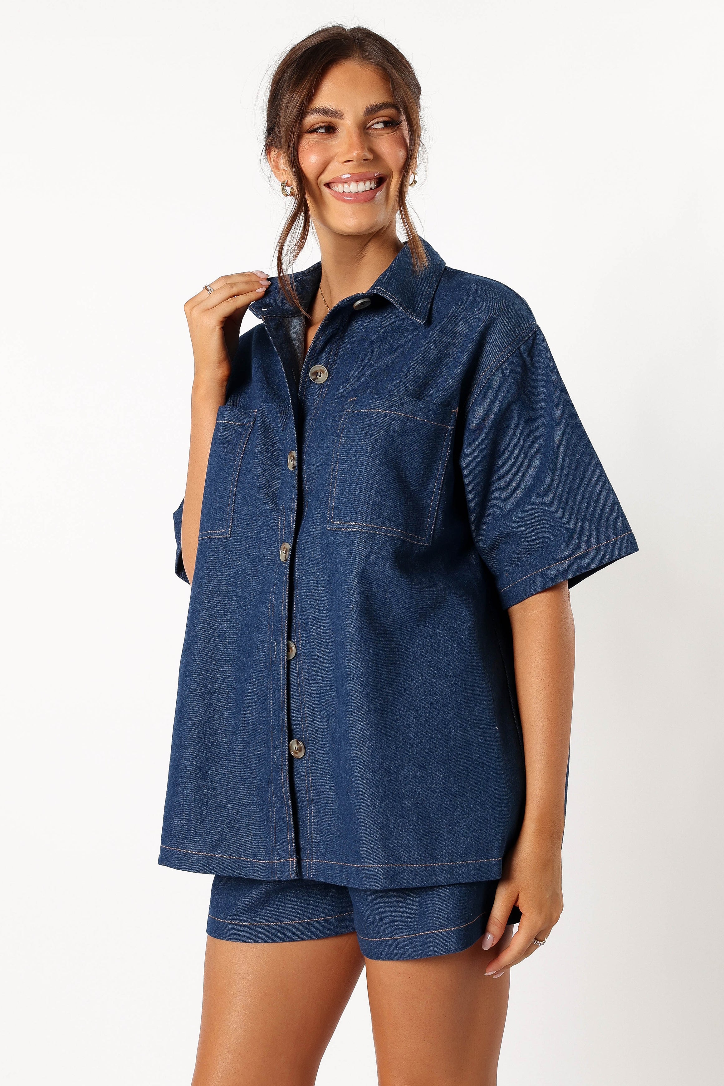 SETS @Monique Short Set - Dark Denim