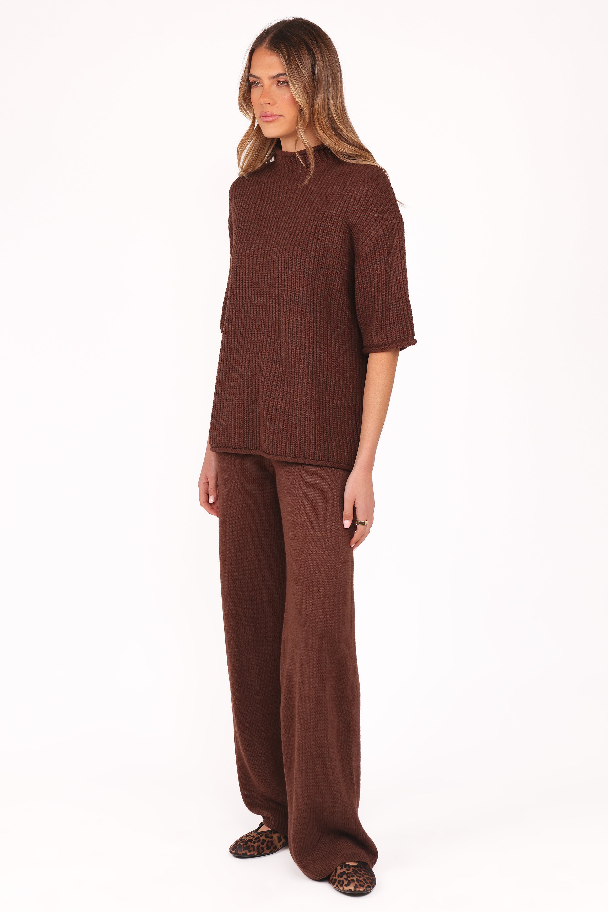 SETS Remii Knit Pant Set - Chocolate