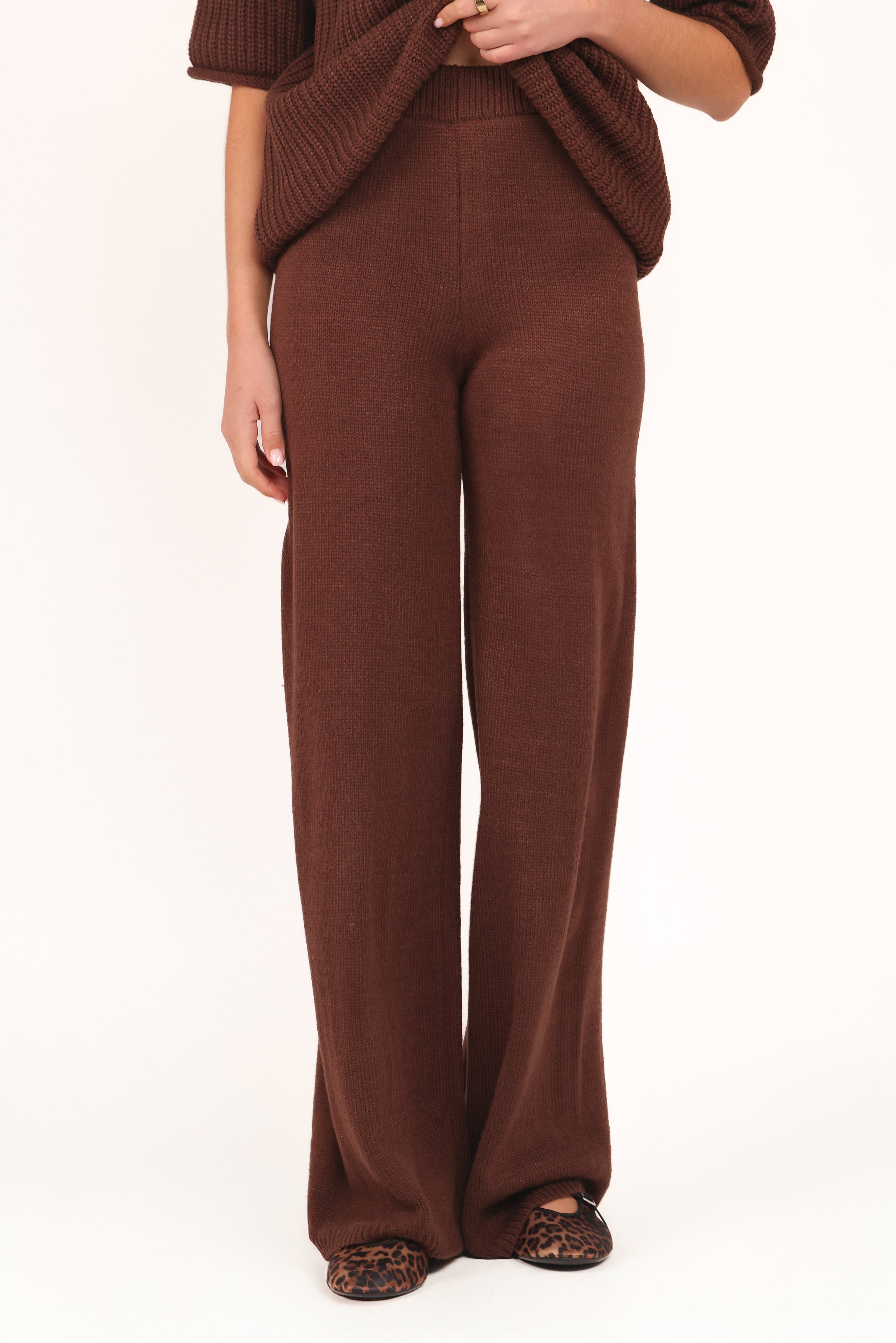 SETS Remii Knit Pant Set - Chocolate