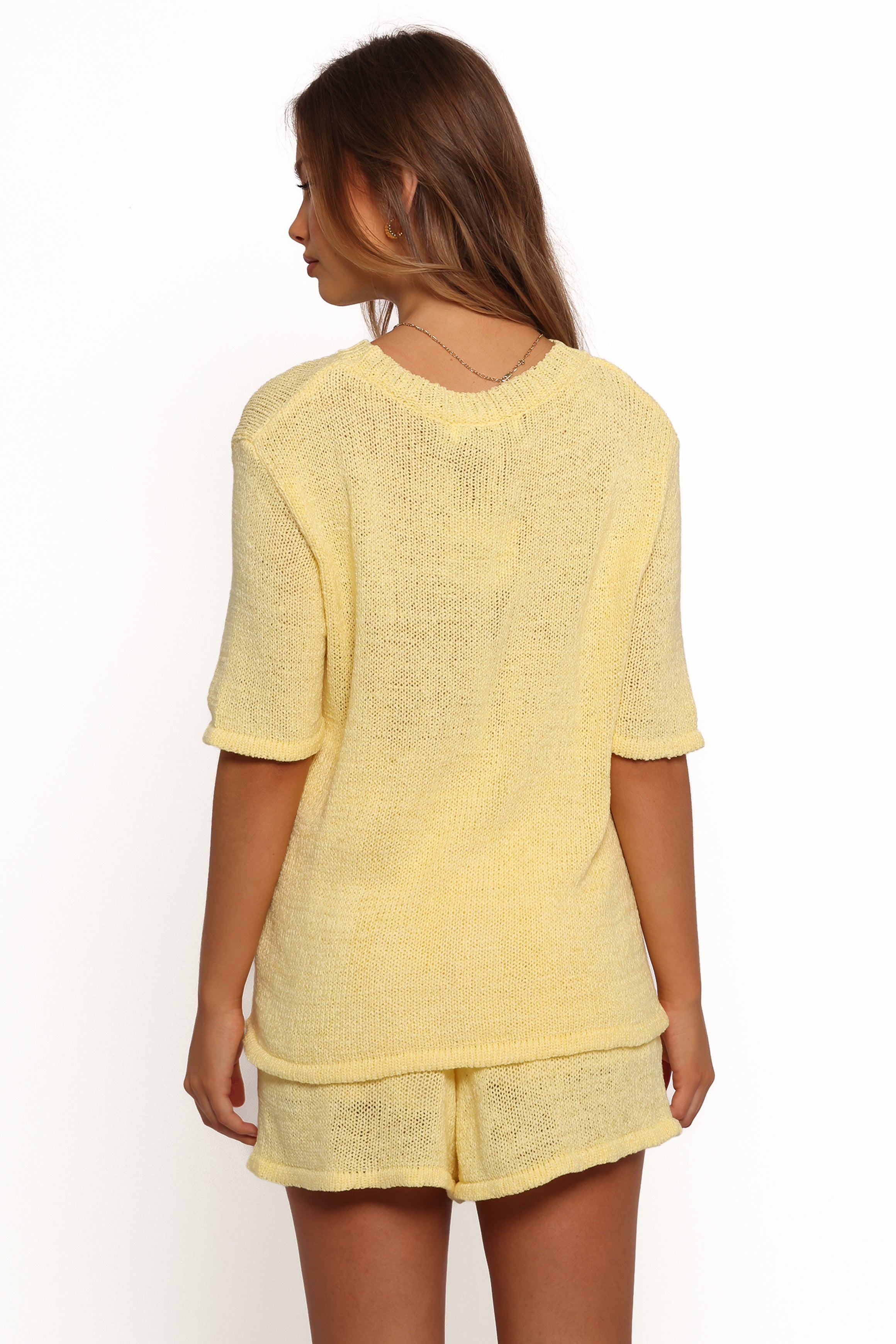 SETS Rita Knitted Short Set - Yellow