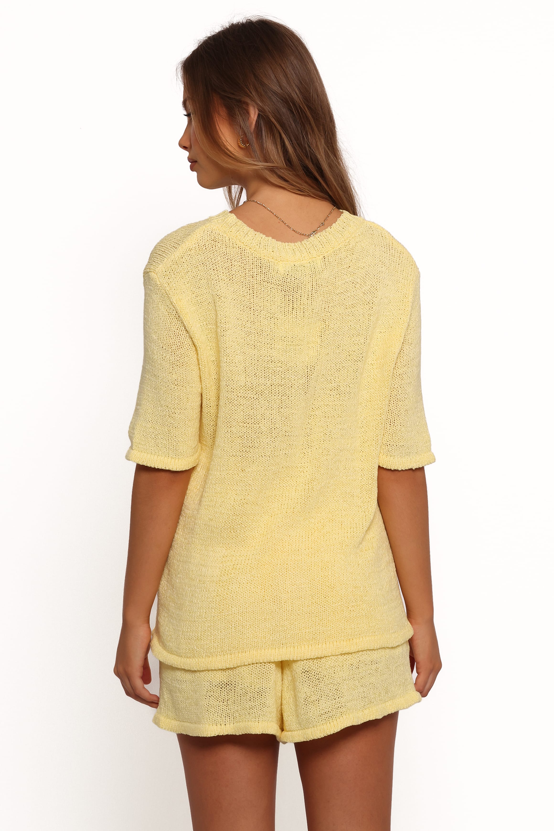 SETS Rita Knitted Short Set - Yellow
