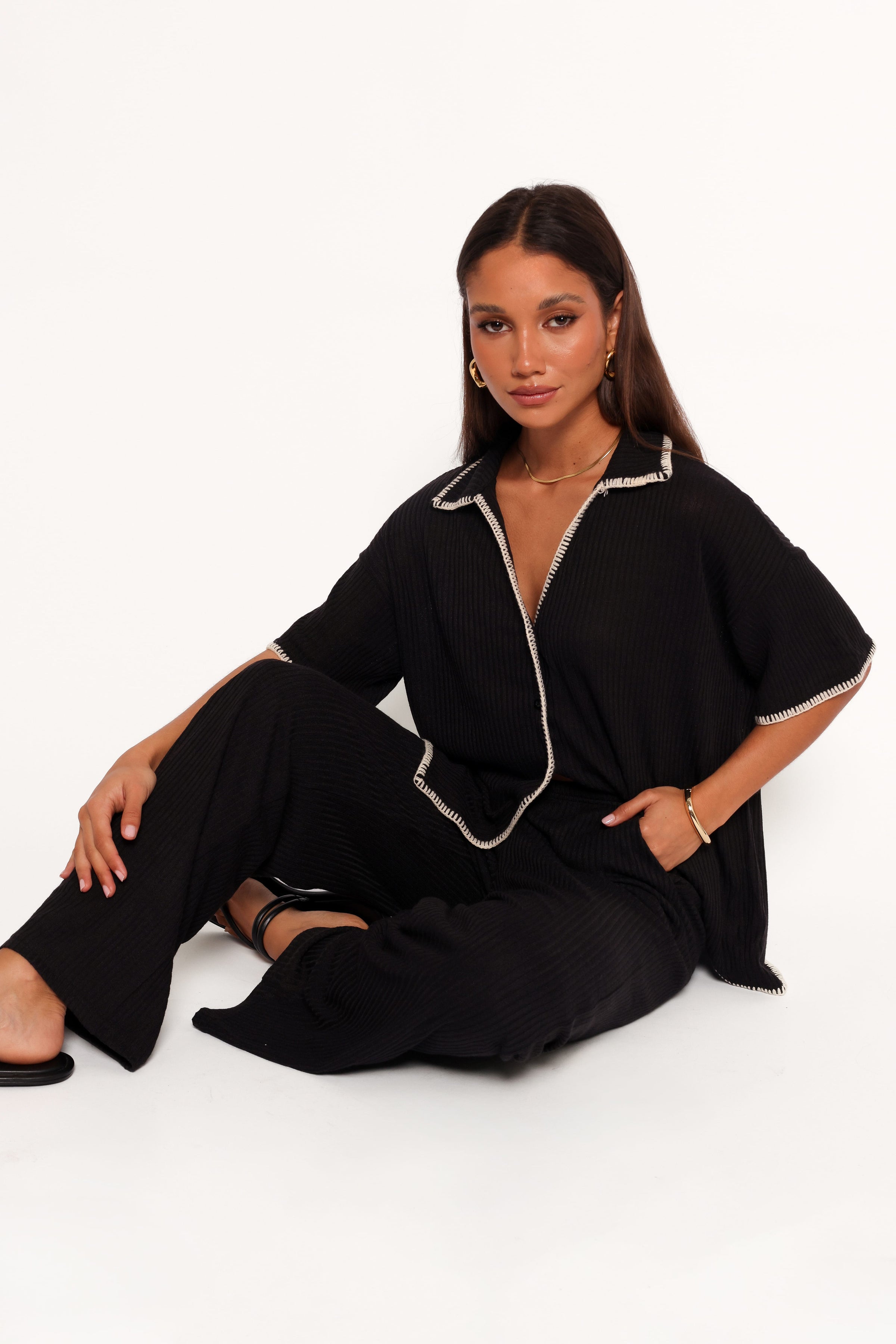 SETS Rosemary Knit Pant Set - Black