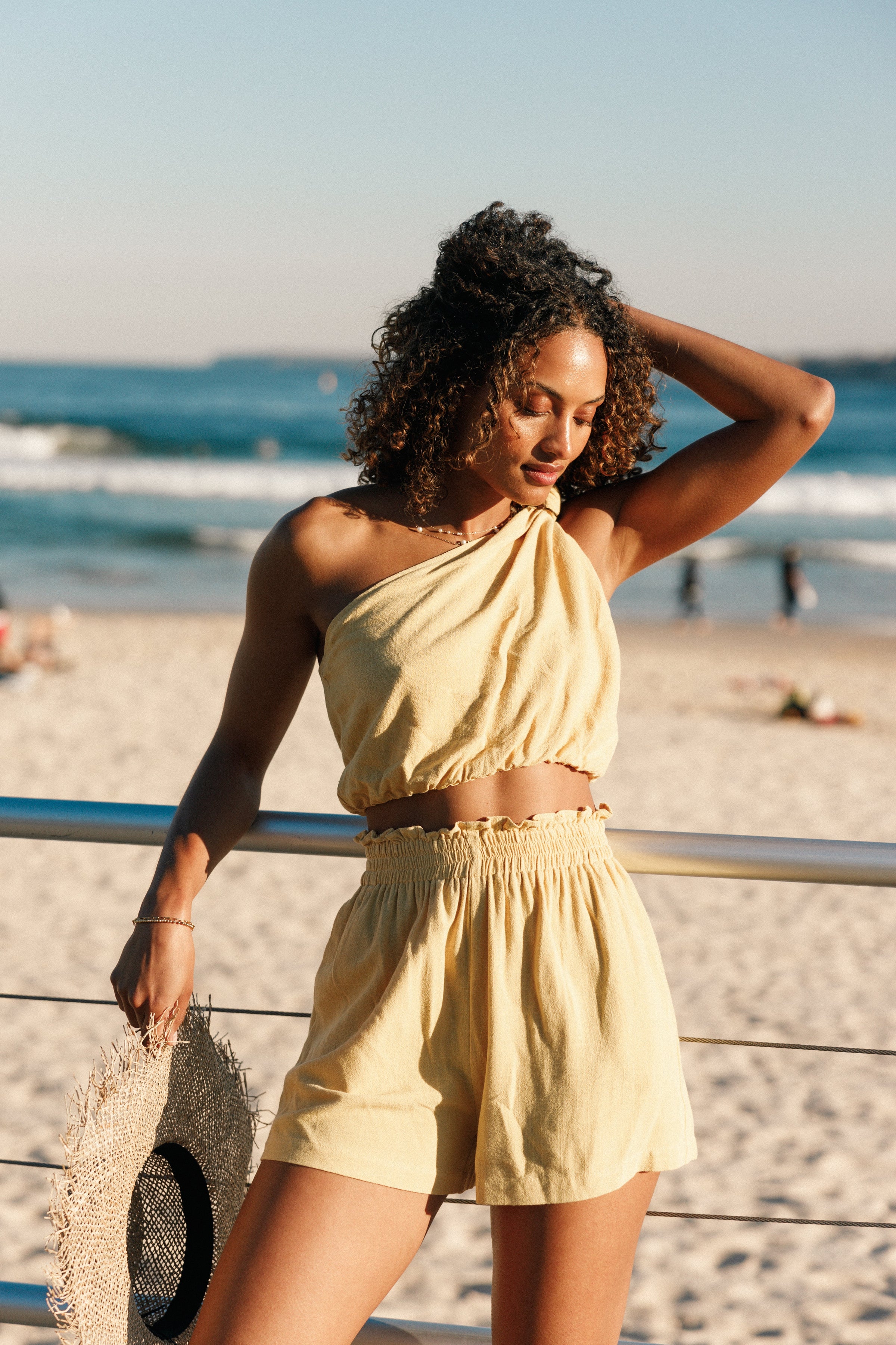 SETS @Sally Top & Short Set - Butter Yellow (Hold for 4th July)