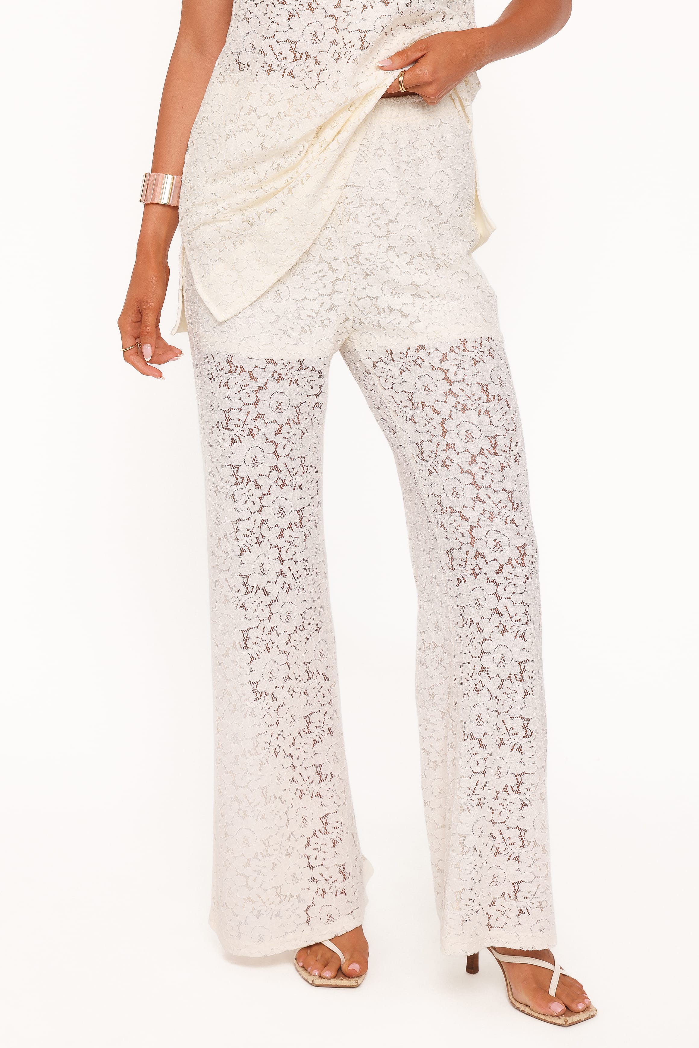 SETS Sammy Embroidered Set - Cream Lace