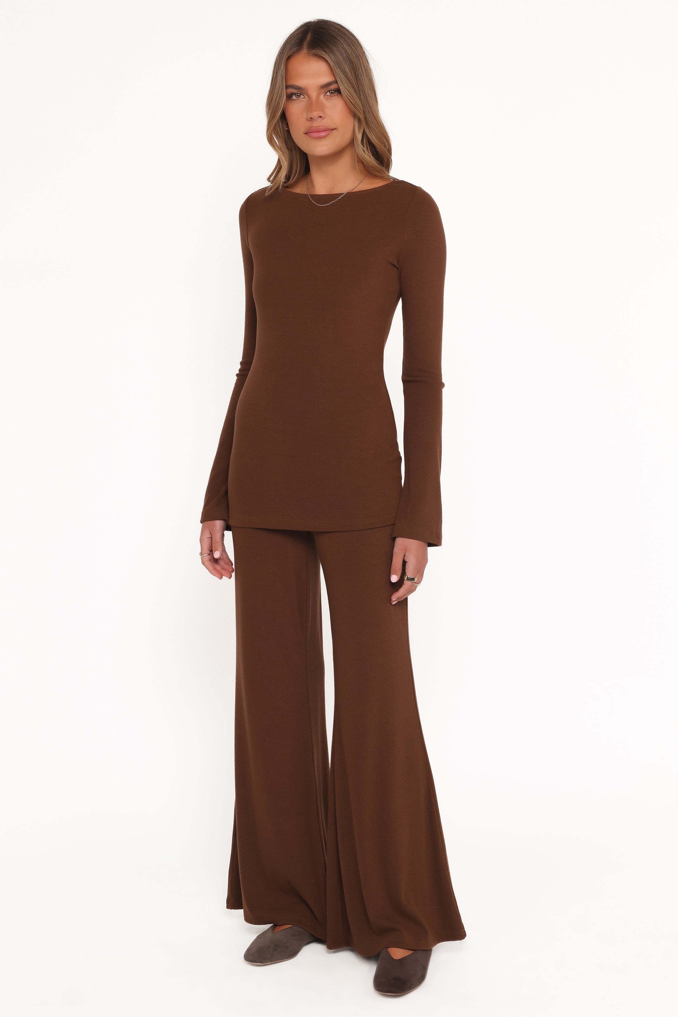 SETS Selly Knitted Pant Set - Brown