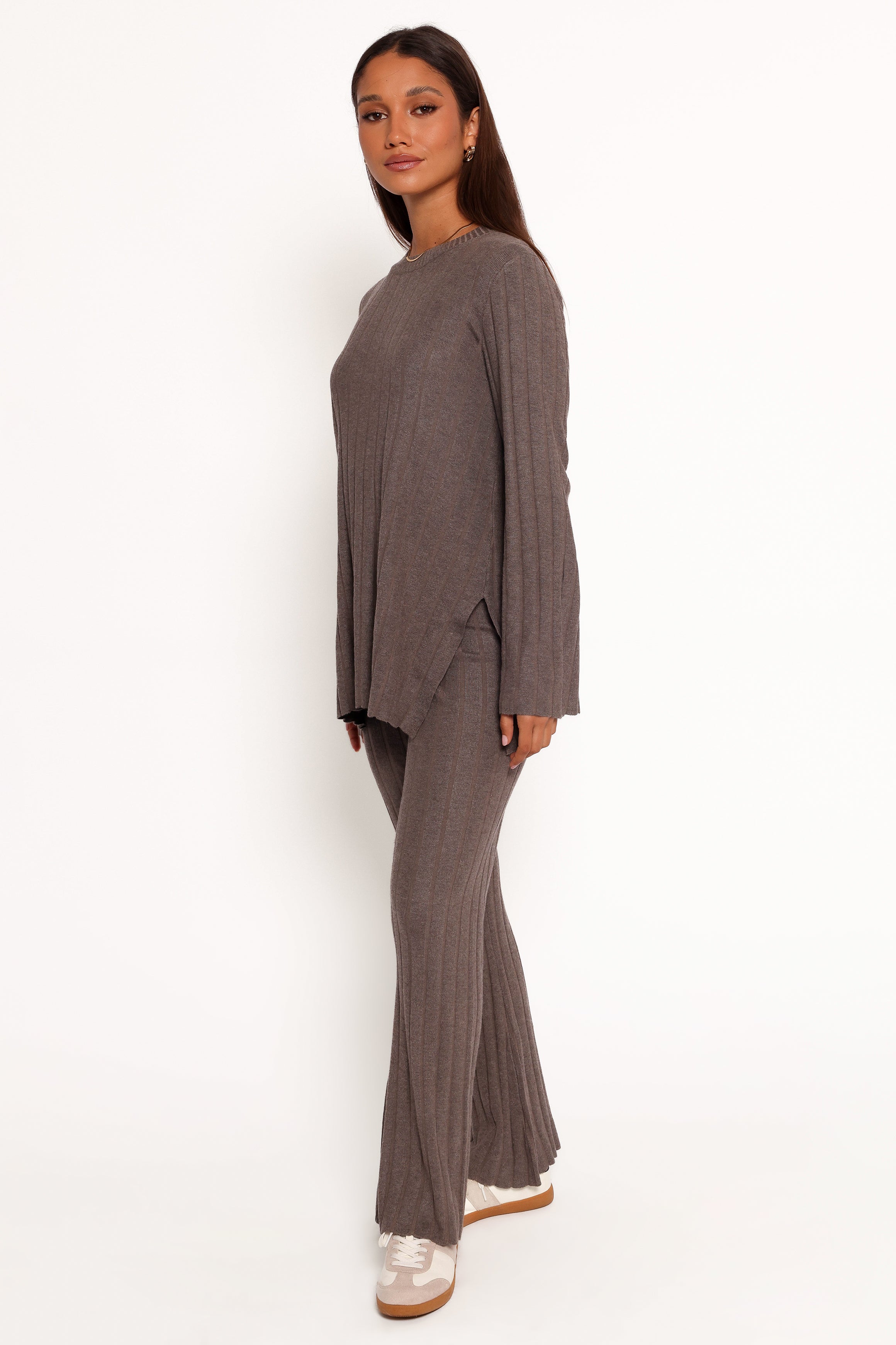 SETS Silvie Long Sleeve Knitted Set - Charcoal Grey