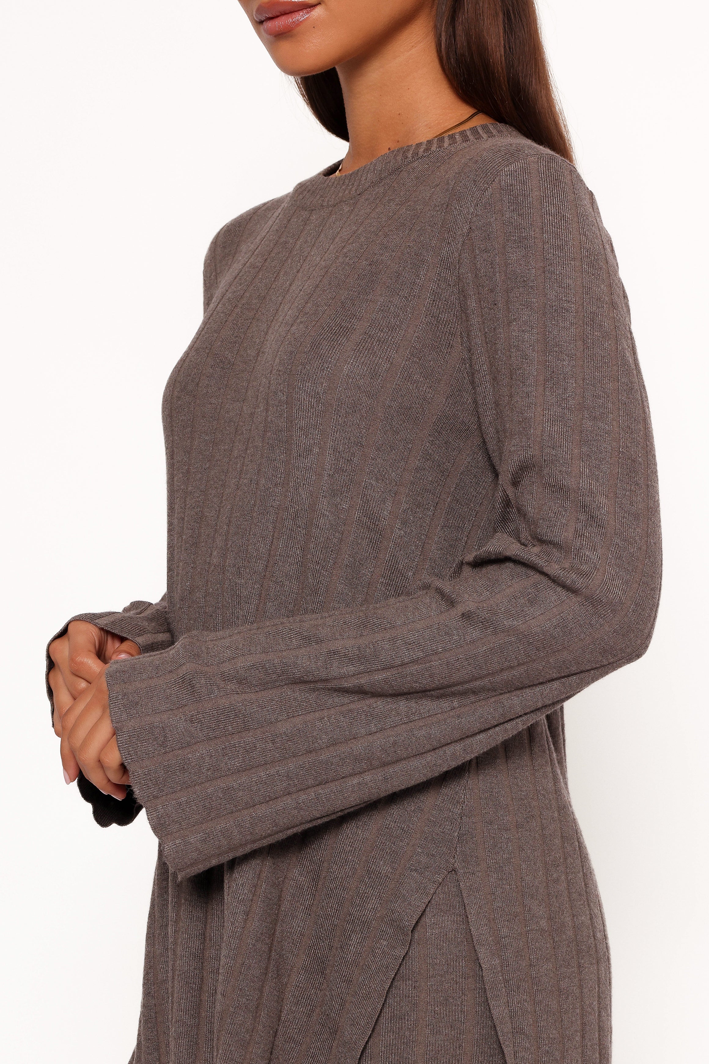 SETS Silvie Long Sleeve Knitted Set - Charcoal Grey